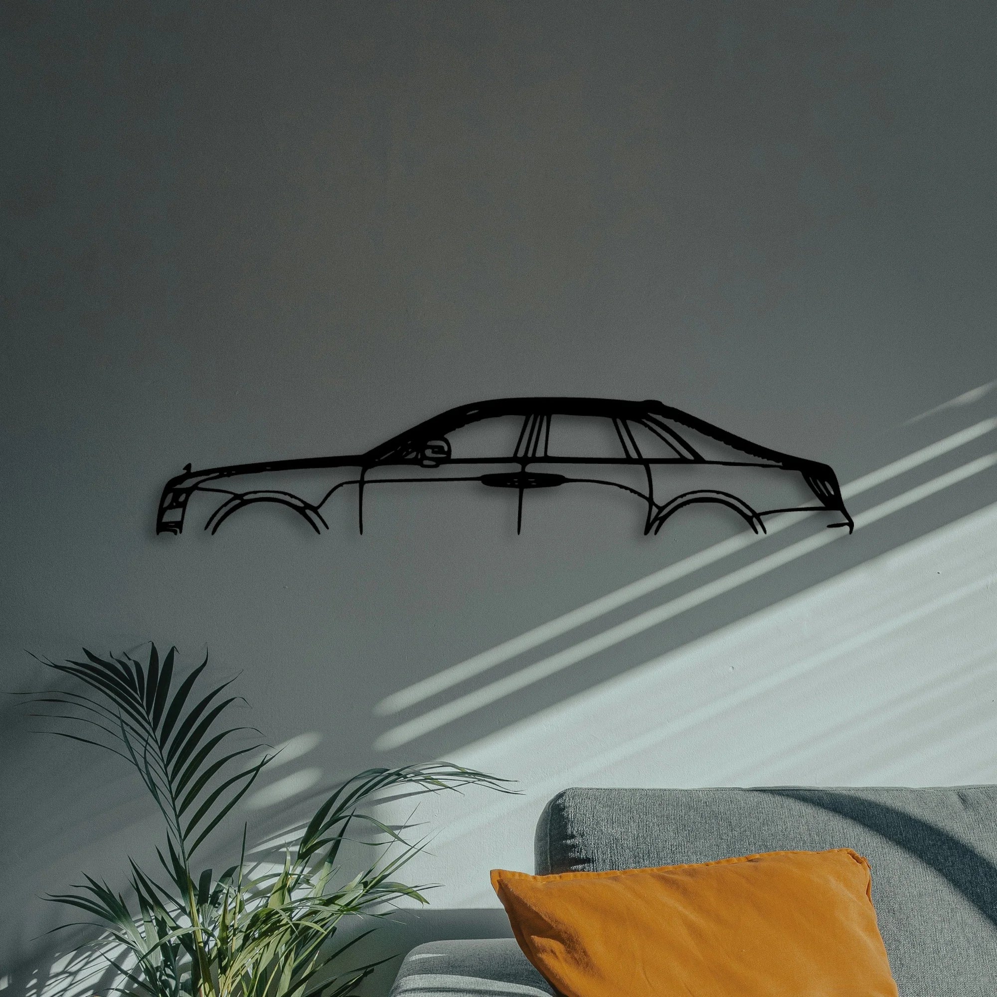 Ghost Black 2022 Classic Silhouette Metal Wall Art - Automotive Garage Decor