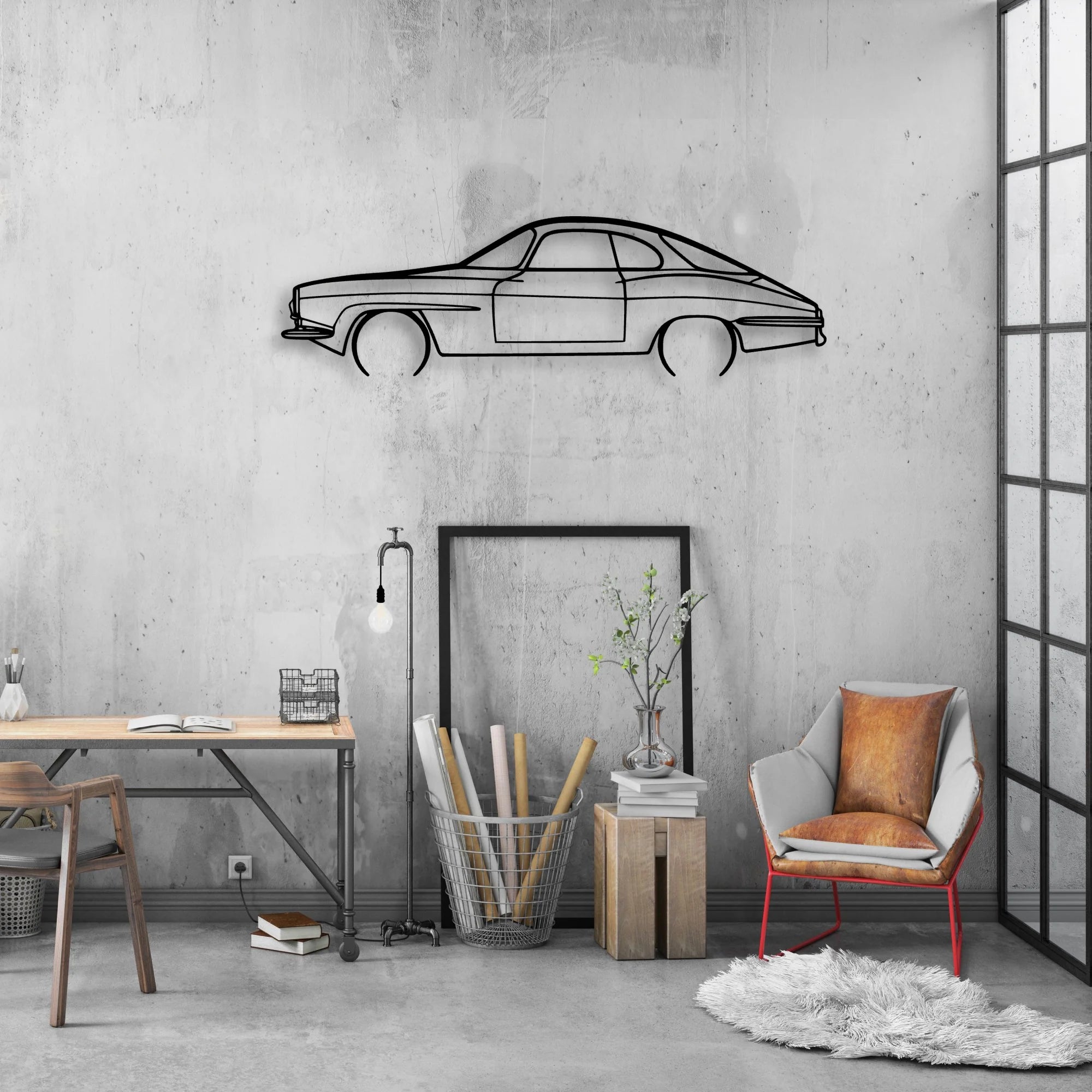 Giulia 1964 Classic Silhouette Metal Wall Art - Automotive Garage Decor