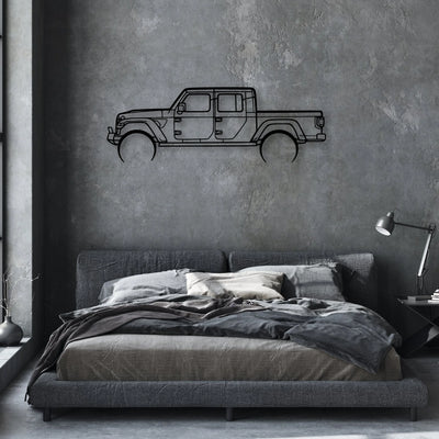 Gladiator 2 Classic Silhouette Metal Wall Art - Automotive Garage Decor