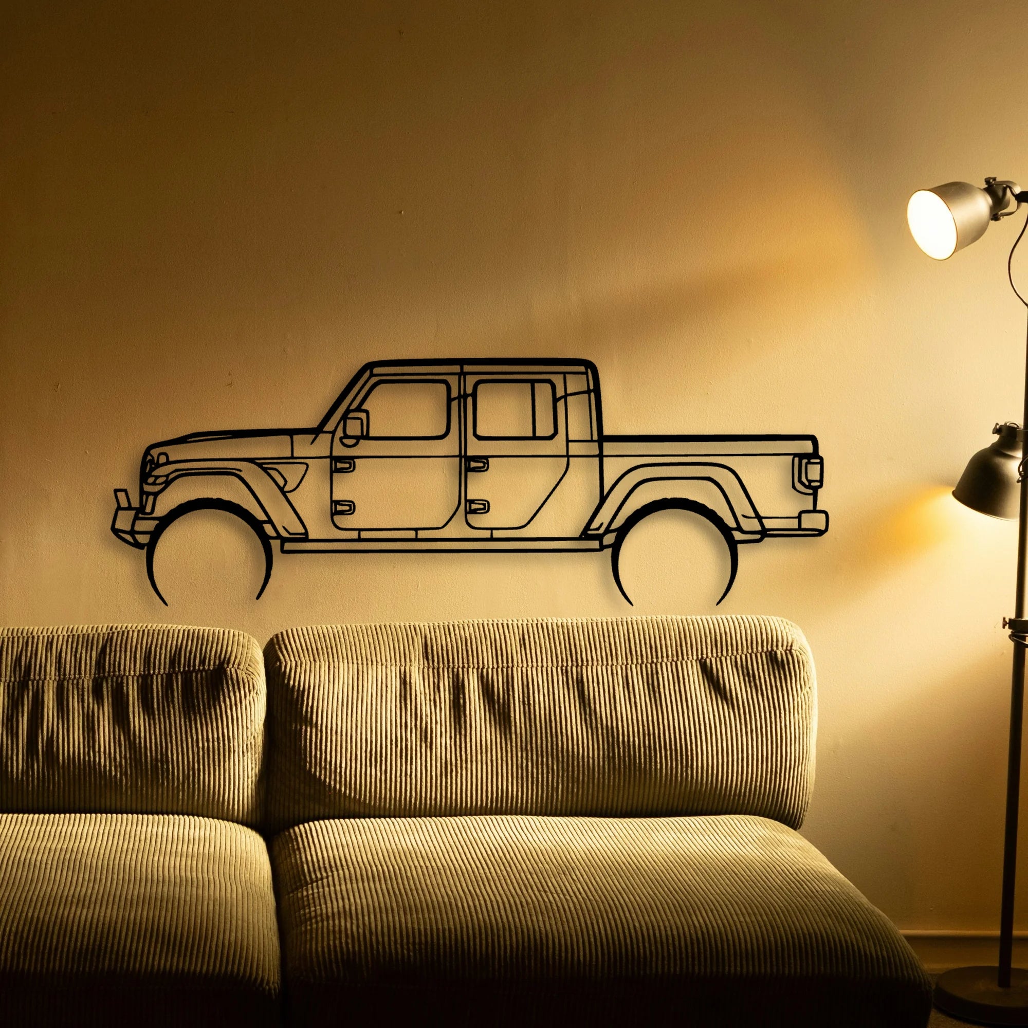 Gladiator 2 Classic Silhouette Metal Wall Art - Automotive Garage Decor