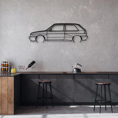 Golf Rallye Classic Silhouette Metal Wall Art - Automotive Garage Decor