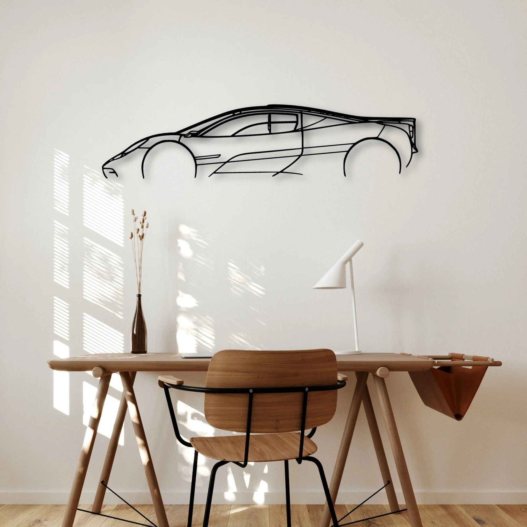 Gordon Murray T50 Classic Silhouette Metal Wall Art - Automotive Garage Decor