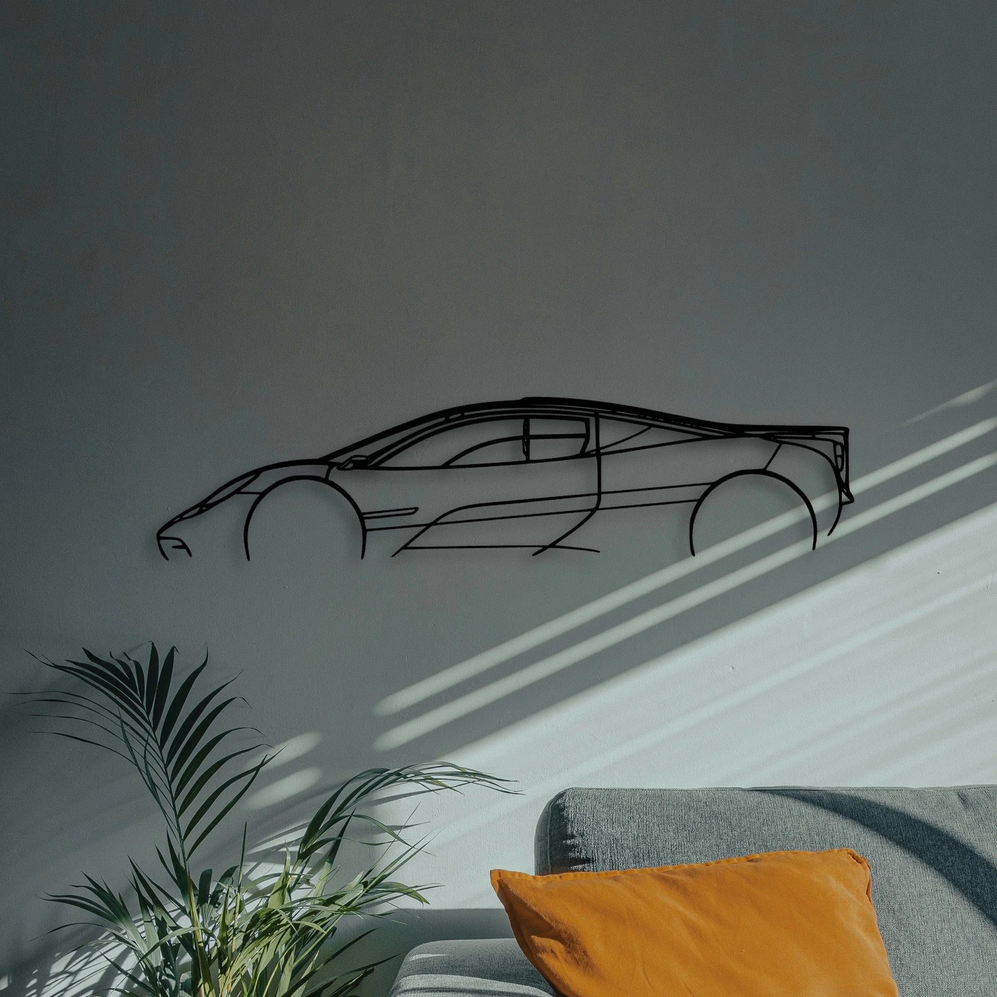 Gordon Murray T50 Classic Silhouette Metal Wall Art - Automotive Garage Decor