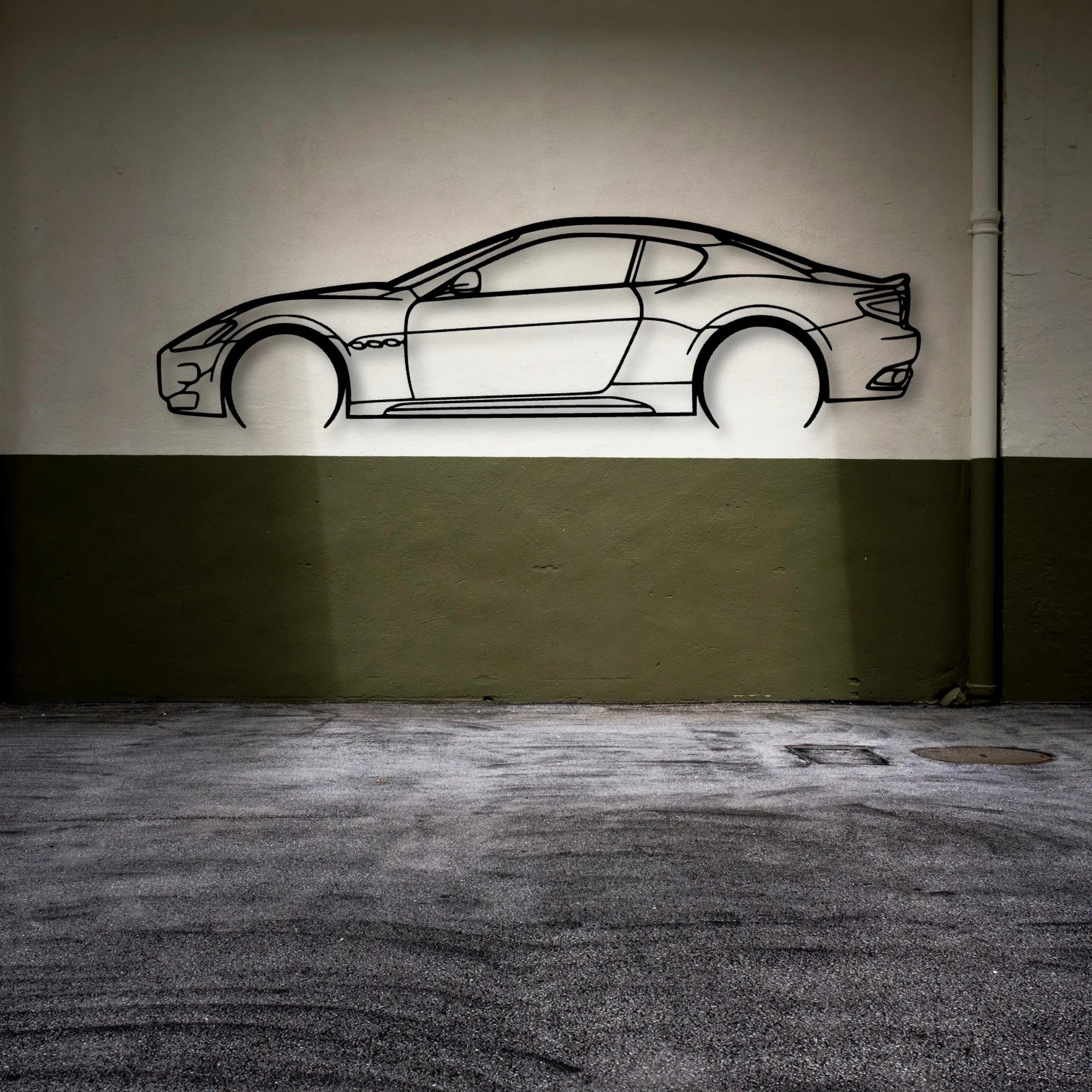 Gran Turismo Classic Silhouette Metal Wall Art - Automotive Garage Decor
