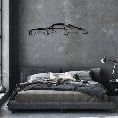 Grand Am 1973 Classic Silhouette Metal Wall Art - Automotive Garage Decor