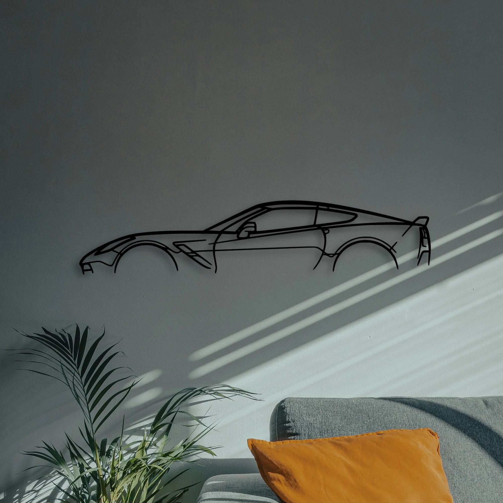 Grand Sport C7 Classic Silhouette Metal Wall Art - Automotive Garage Decor