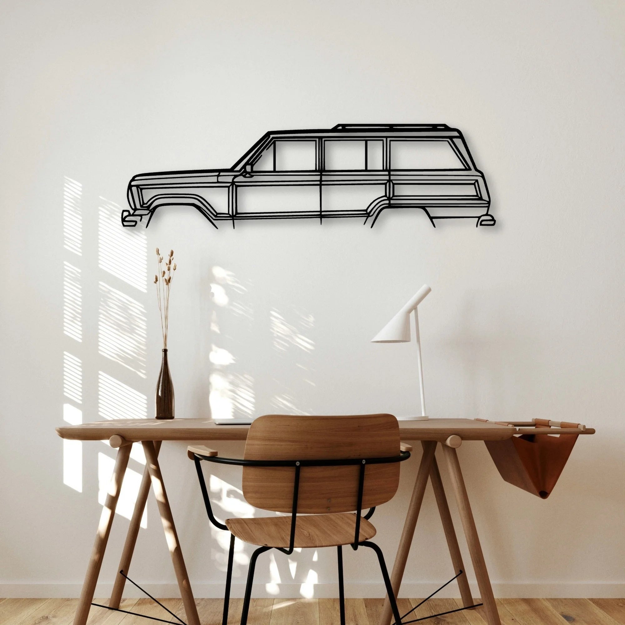 Grand Wagoneer Classic Silhouette Metal Wall Art - Automotive Garage Decor