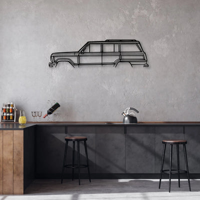 Grand Wagoneer Classic Silhouette Metal Wall Art - Automotive Garage Decor
