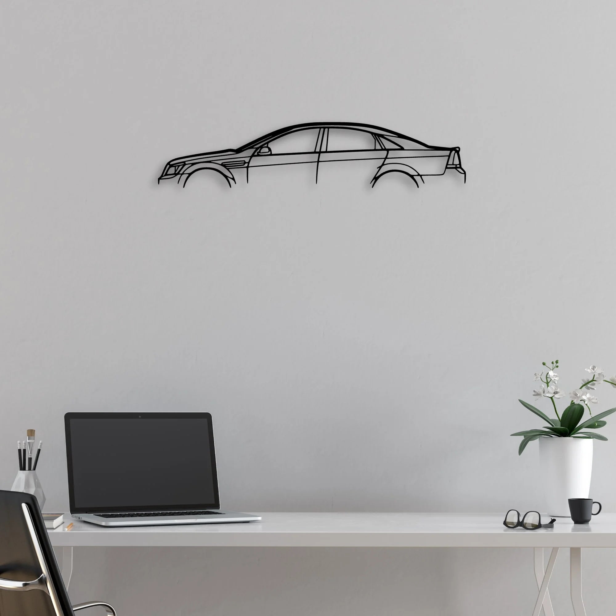 Grange WM 2007 Classic Silhouette Metal Wall Art - Automotive Garage Decor