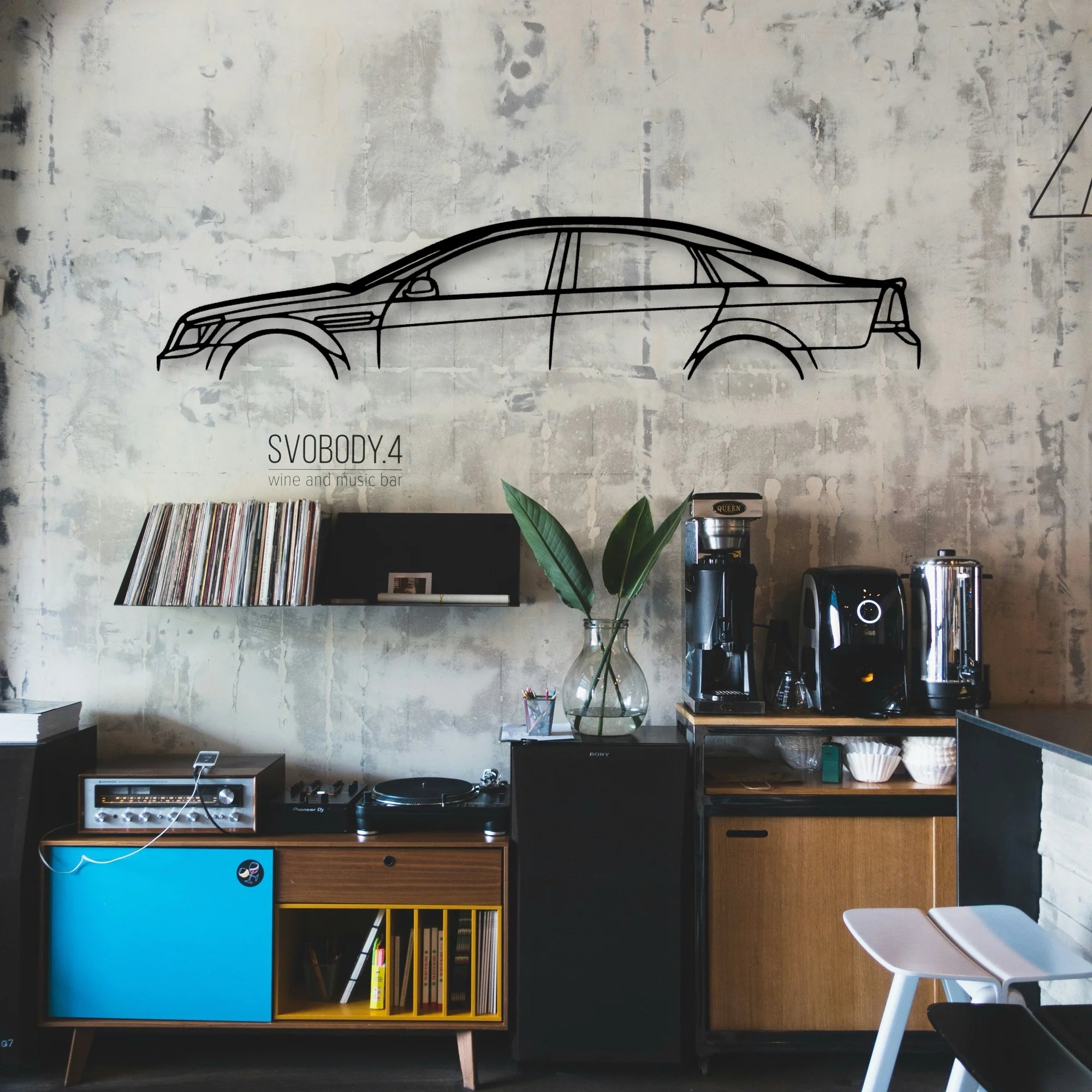 Grange WM 2007 Classic Silhouette Metal Wall Art - Automotive Garage Decor