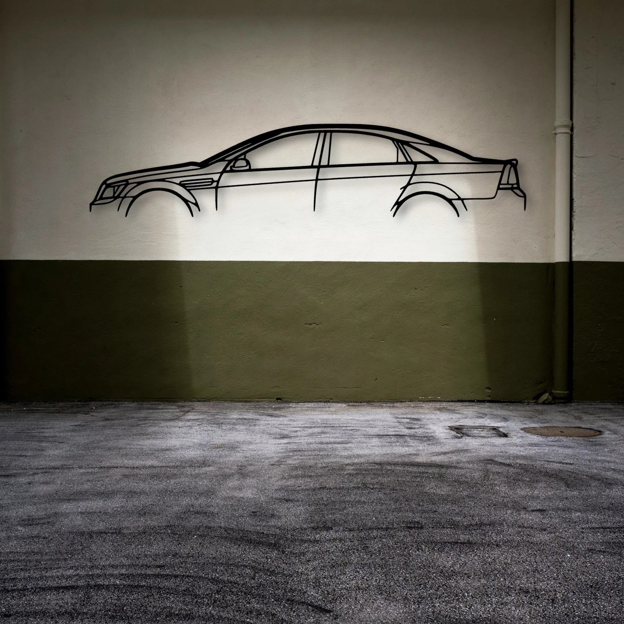 Grange WM 2007 Classic Silhouette Metal Wall Art - Automotive Garage Decor