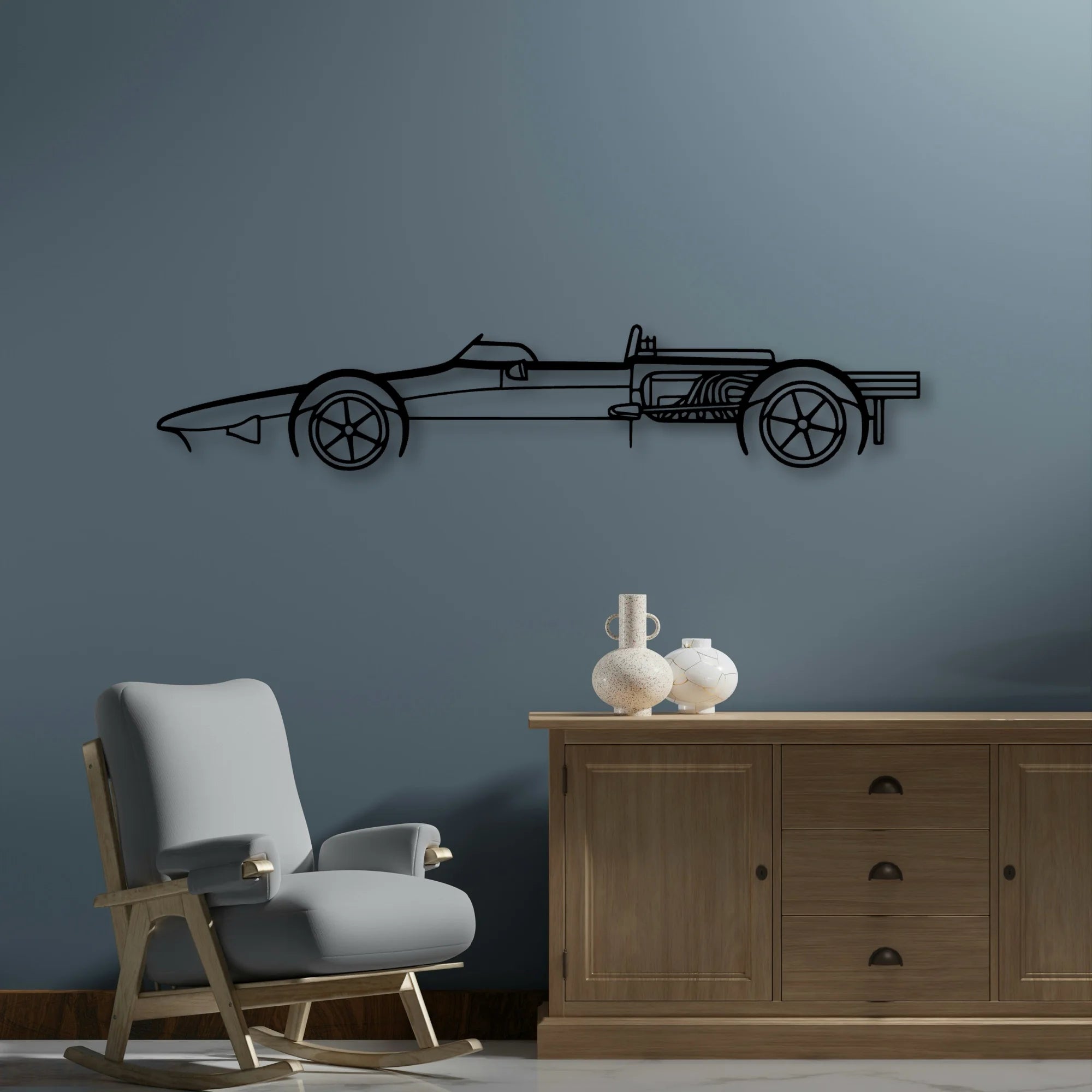 Gurney Eagle 1967 2 Classic Silhouette Metal Wall Art - Automotive Garage Decor