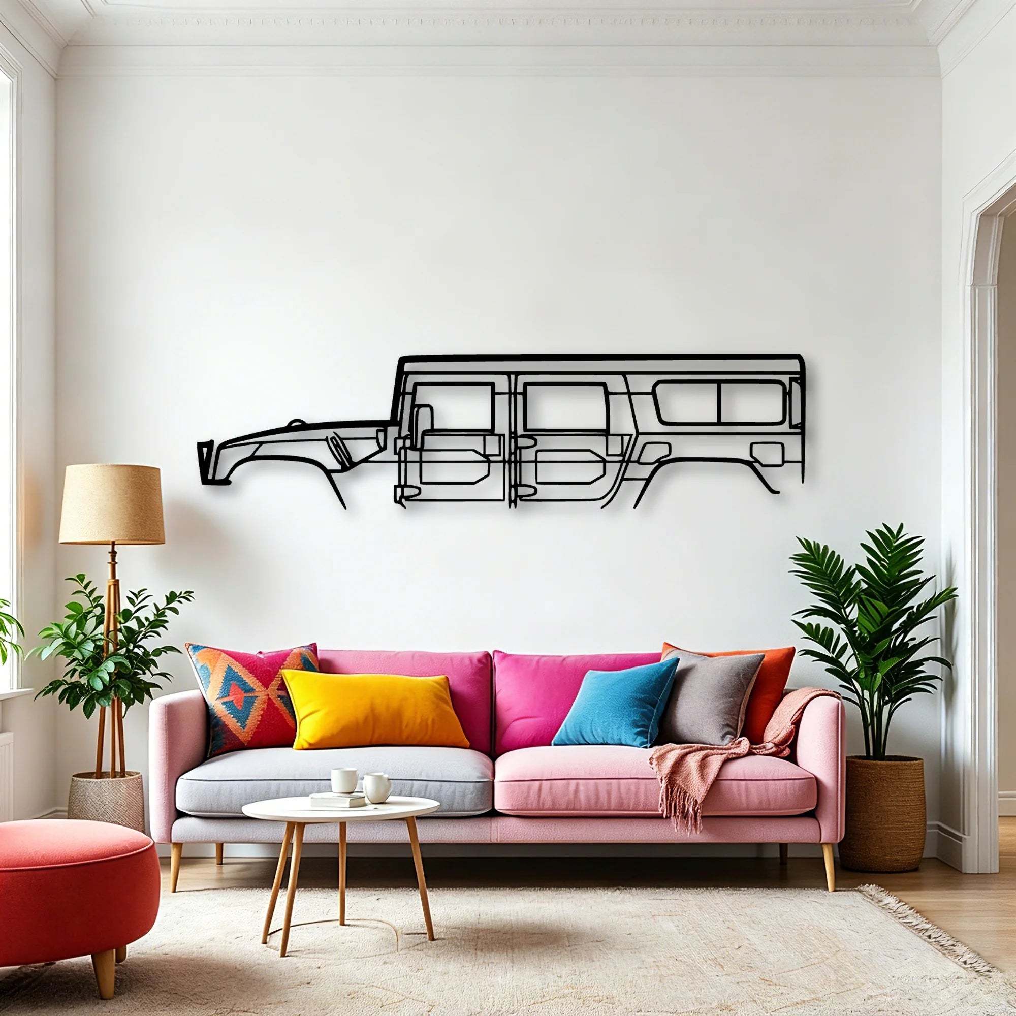 H 1 1998 Classic Silhouette Metal Wall Art - Automotive Garage Decor