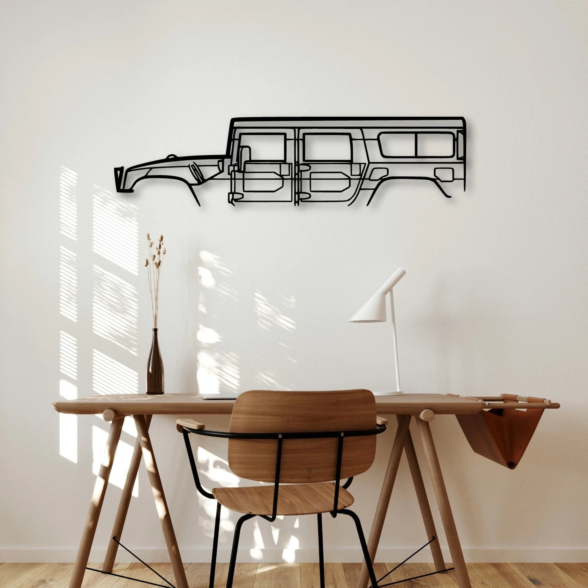 H 1 1998 Classic Silhouette Metal Wall Art - Automotive Garage Decor