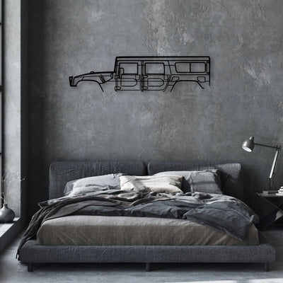 H-1 1998 Classic Silhouette Metal Wall Art - Automotive Garage Decor