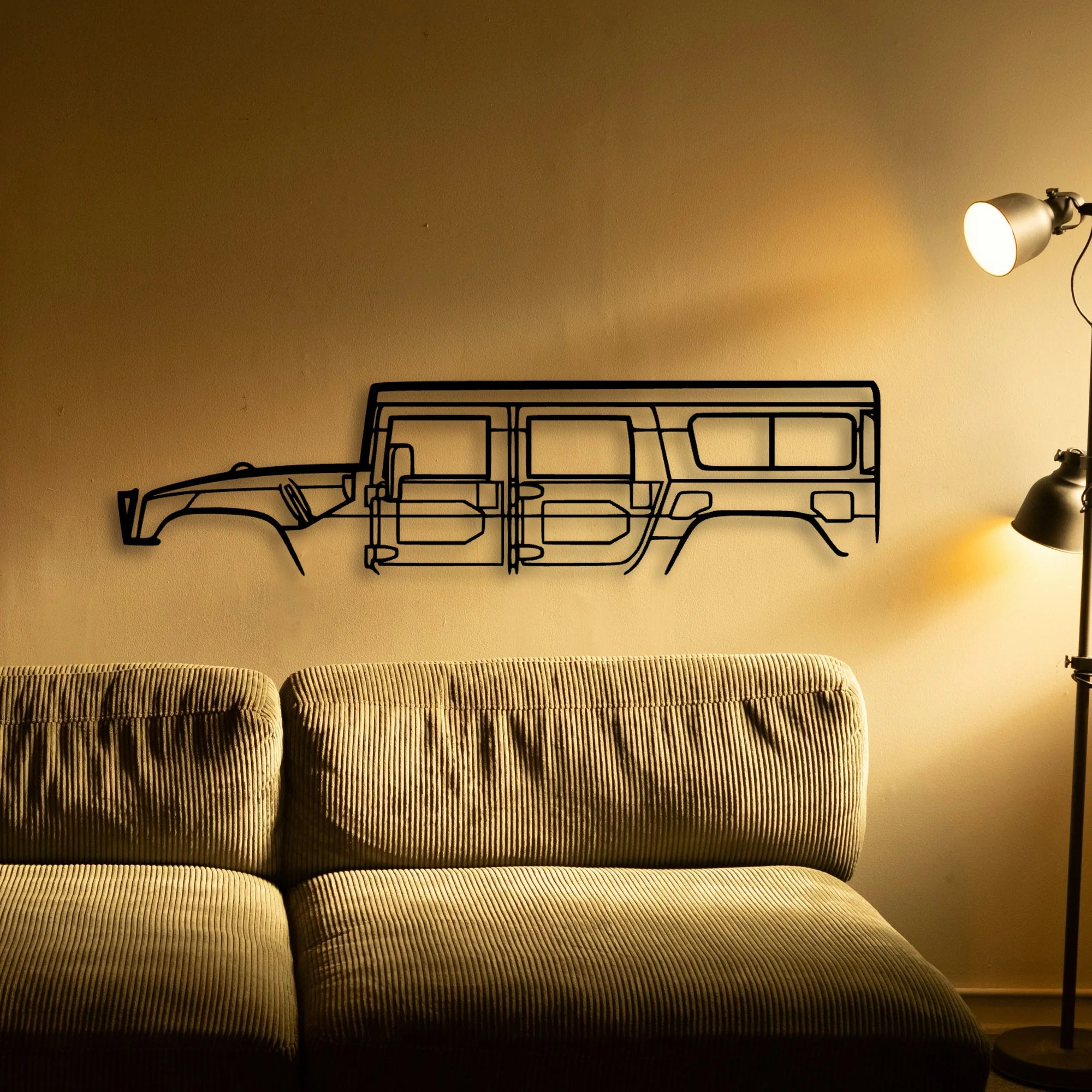 H 1 1998 Classic Silhouette Metal Wall Art - Automotive Garage Decor