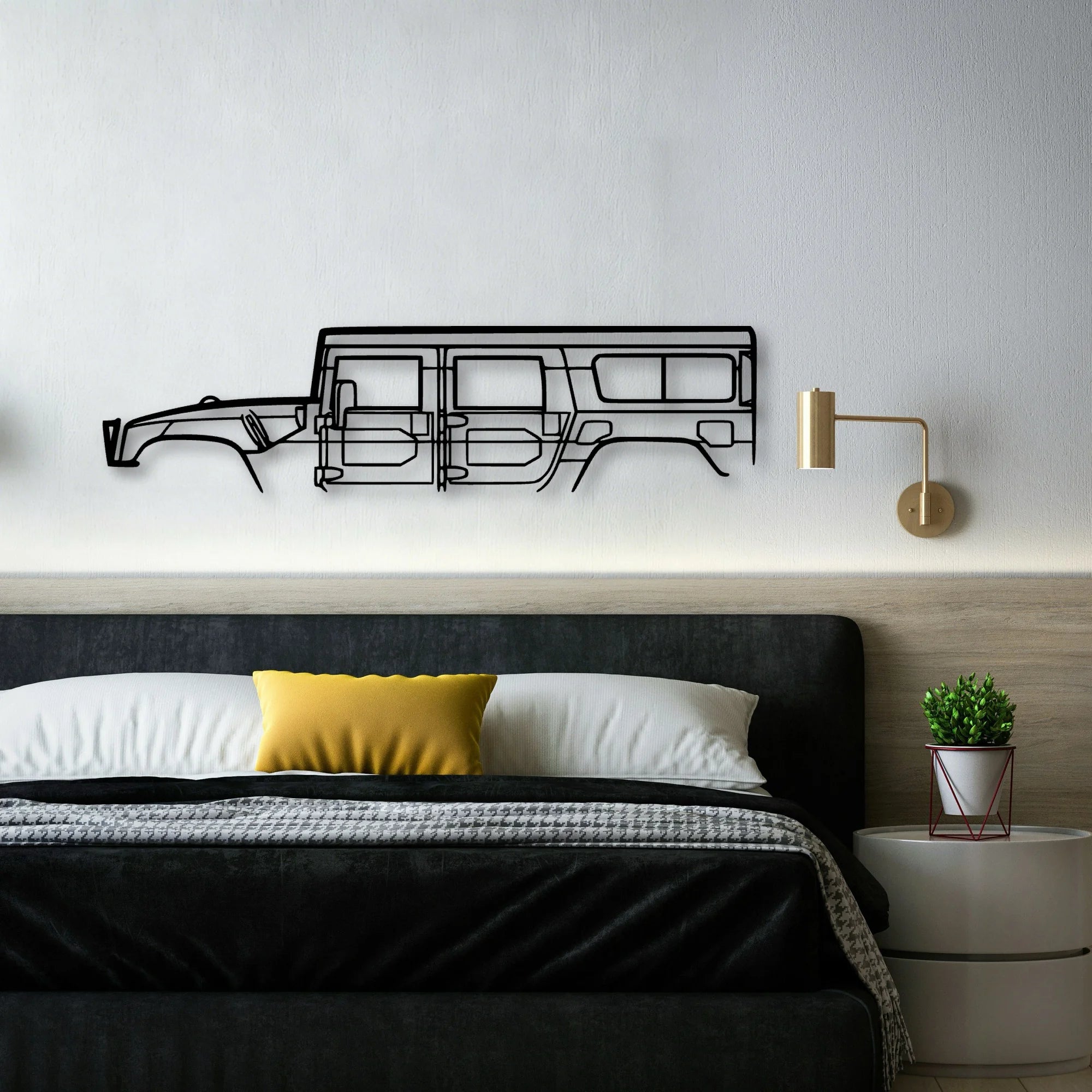 H 1 1998 Classic Silhouette Metal Wall Art - Automotive Garage Decor