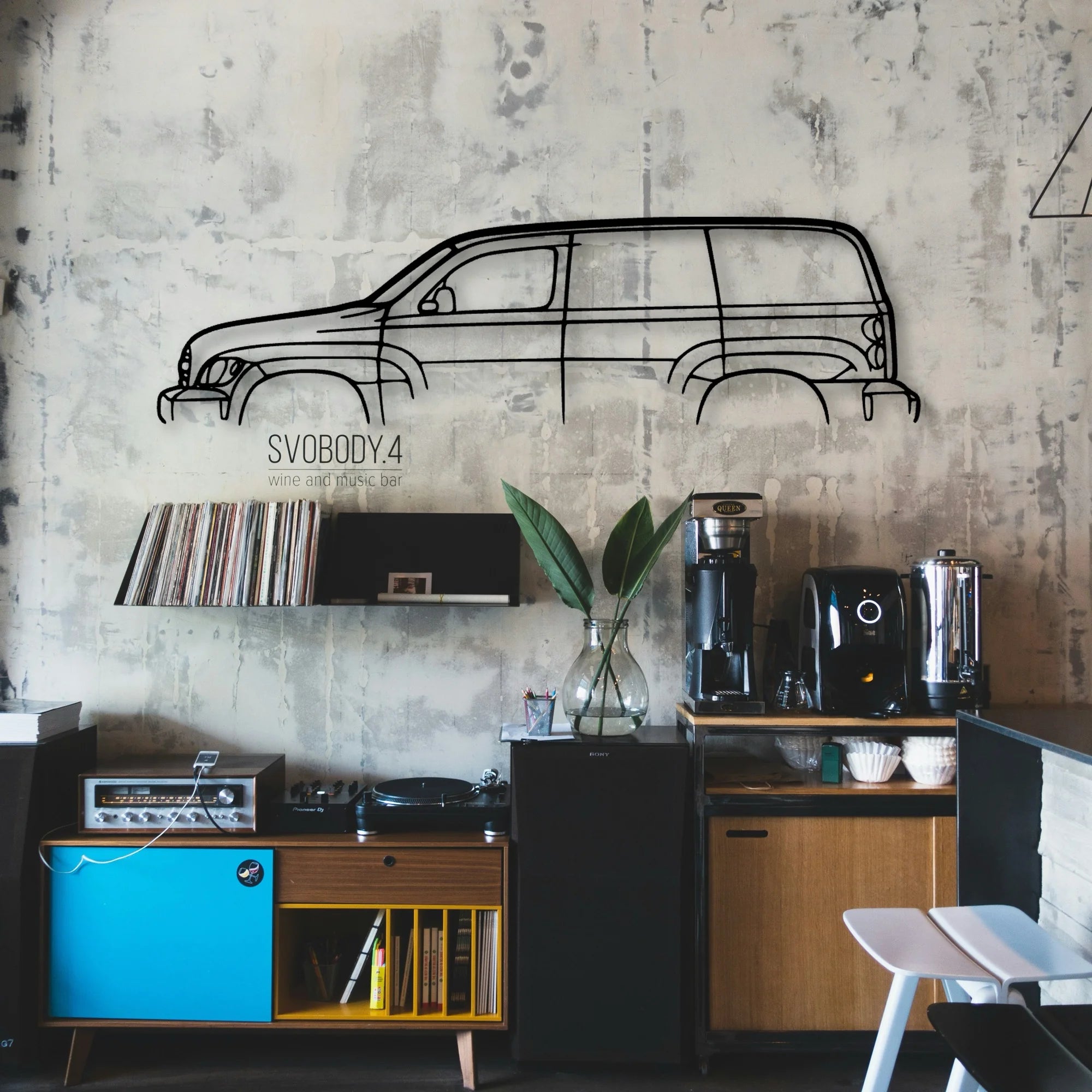 HHR Panel Van 2007 Classic Silhouette Metal Wall Art - Automotive Garage Decor