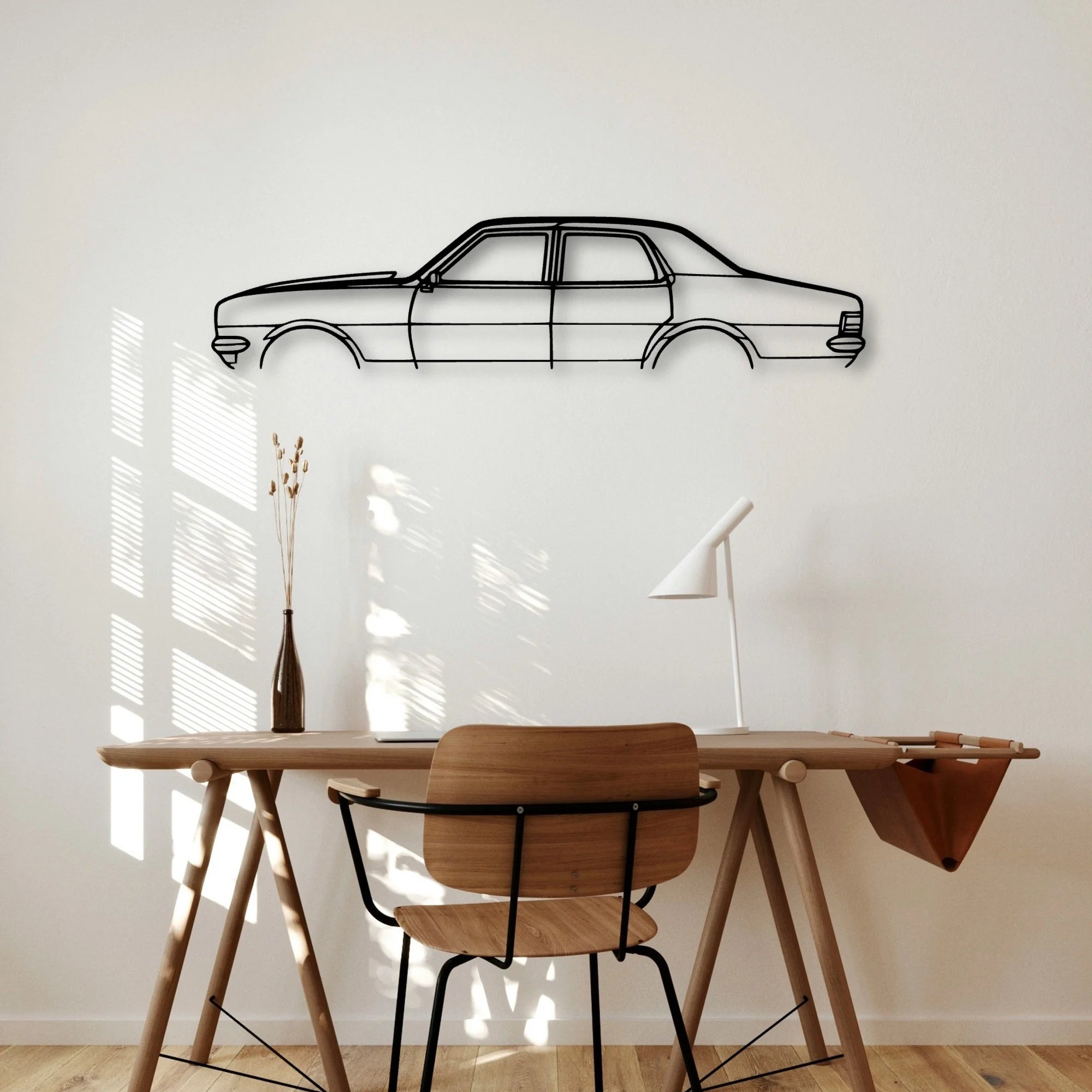 HT 1970 Classic Silhouette Metal Wall Art - Automotive Garage Decor