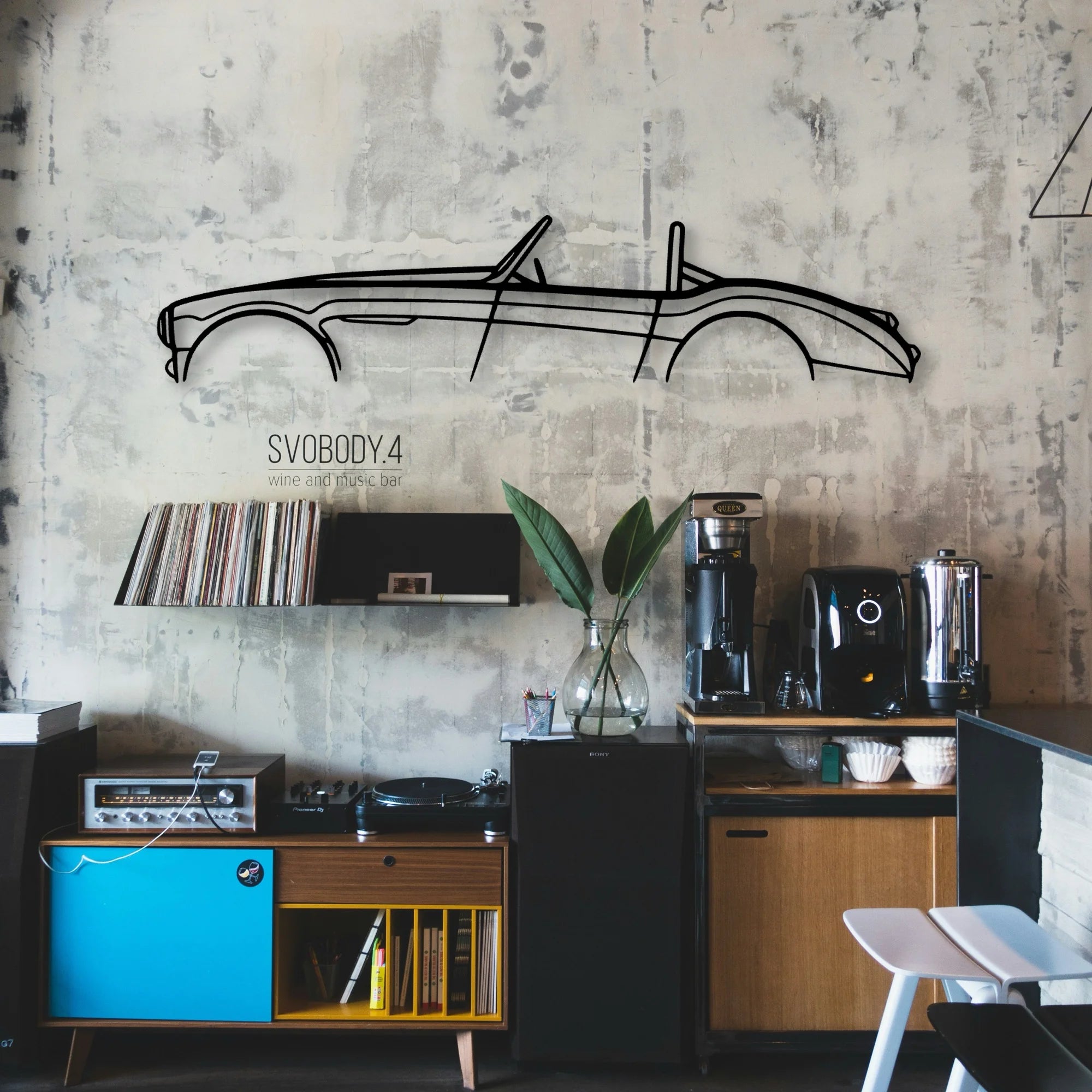 Healey 3000 1960 Classic Silhouette Metal Wall Art - Automotive Garage Decor