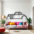 Highboy 1934 Classic Silhouette Metal Wall Art - Automotive Garage Decor