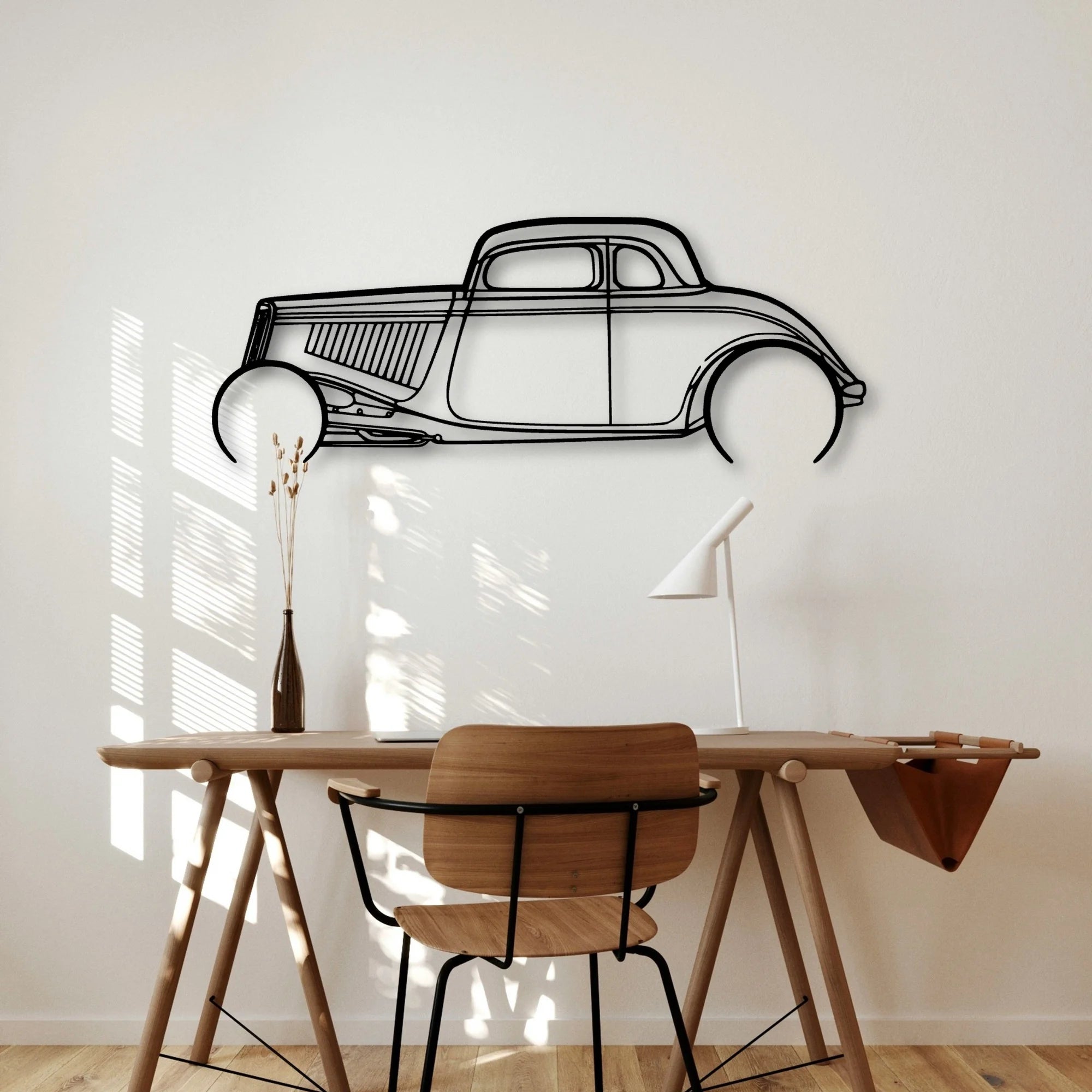 Highboy 1934 Classic Silhouette Metal Wall Art - Automotive Garage Decor