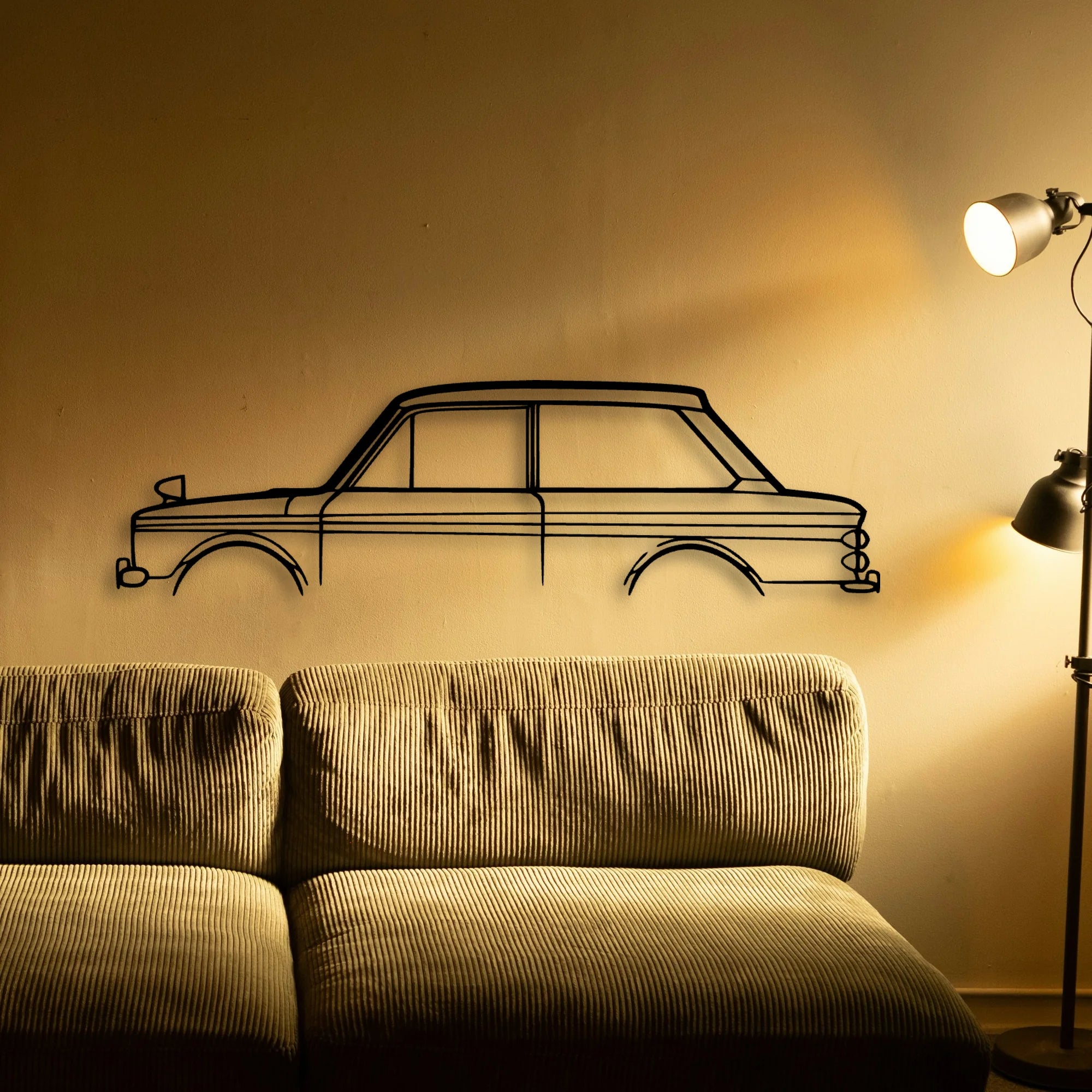 Hilman Imp 1966 Classic Silhouette Metal Wall Art - Automotive Garage Decor