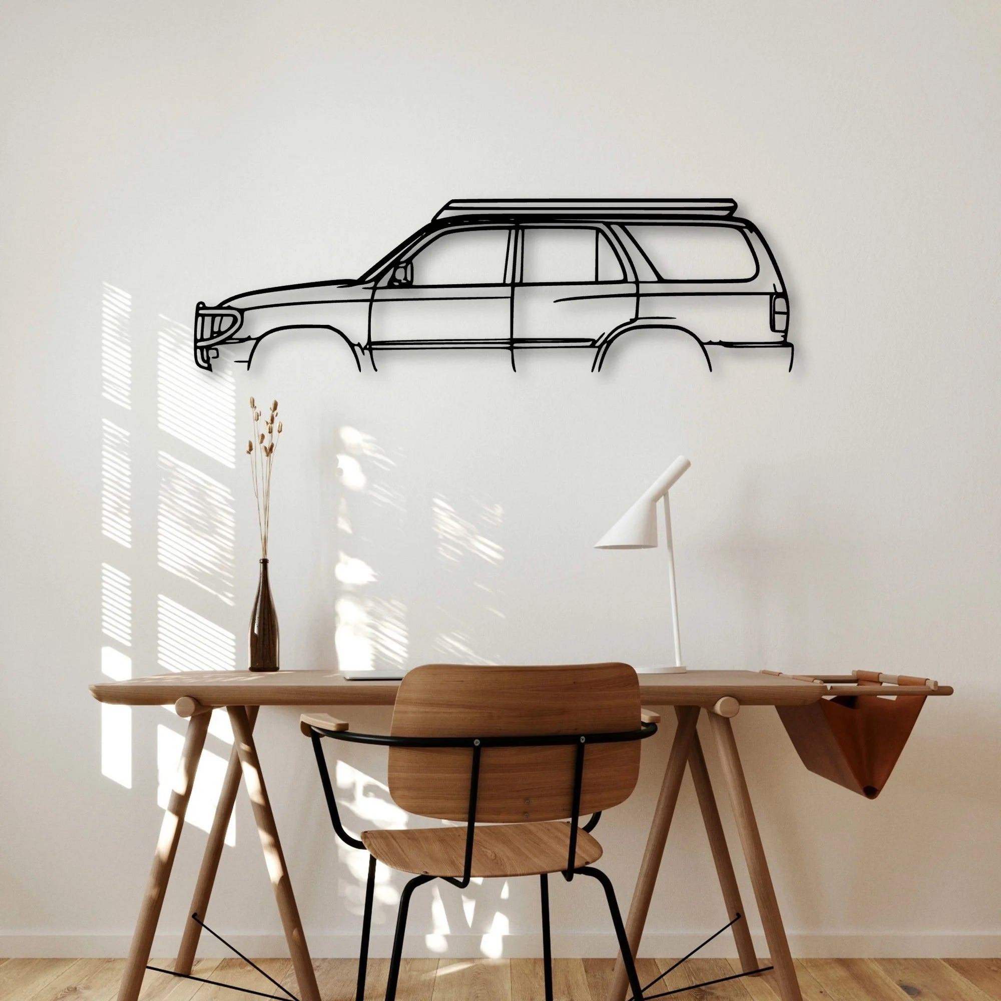 Hilux Surf 1996 Classic Silhouette Metal Wall Art - Automotive Garage Decor