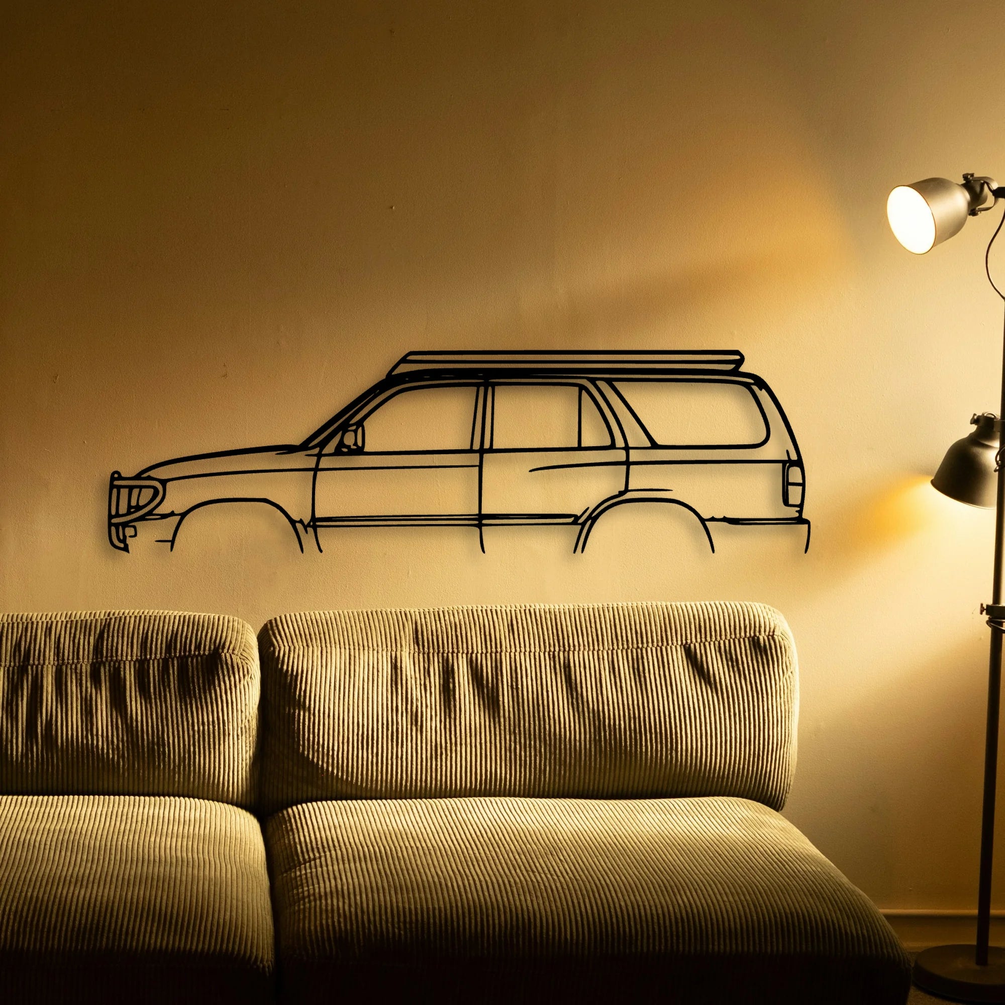 Hilux Surf 1996 Classic Silhouette Metal Wall Art - Automotive Garage Decor