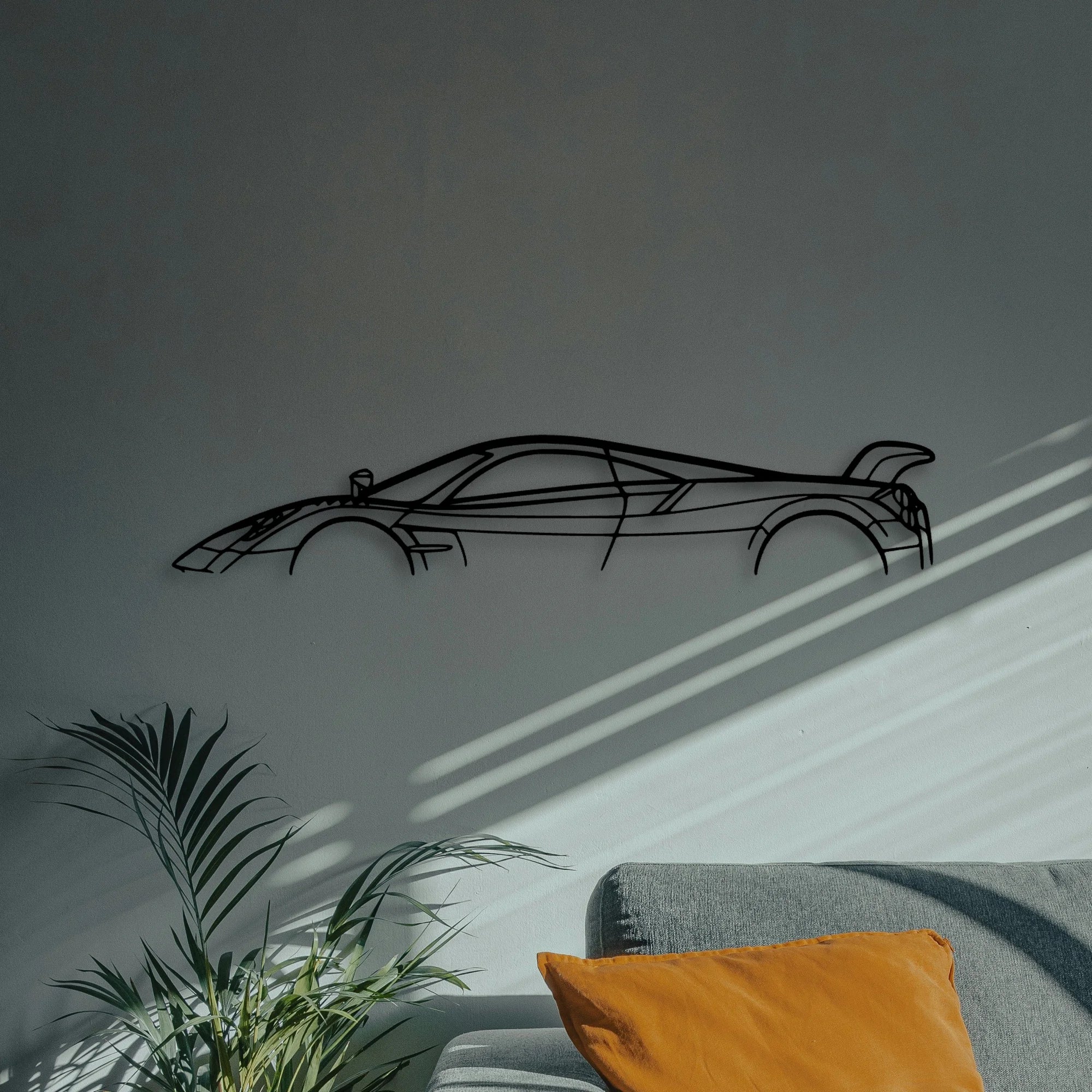 Huayra BC Classic Silhouette Metal Wall Art - Automotive Garage Decor