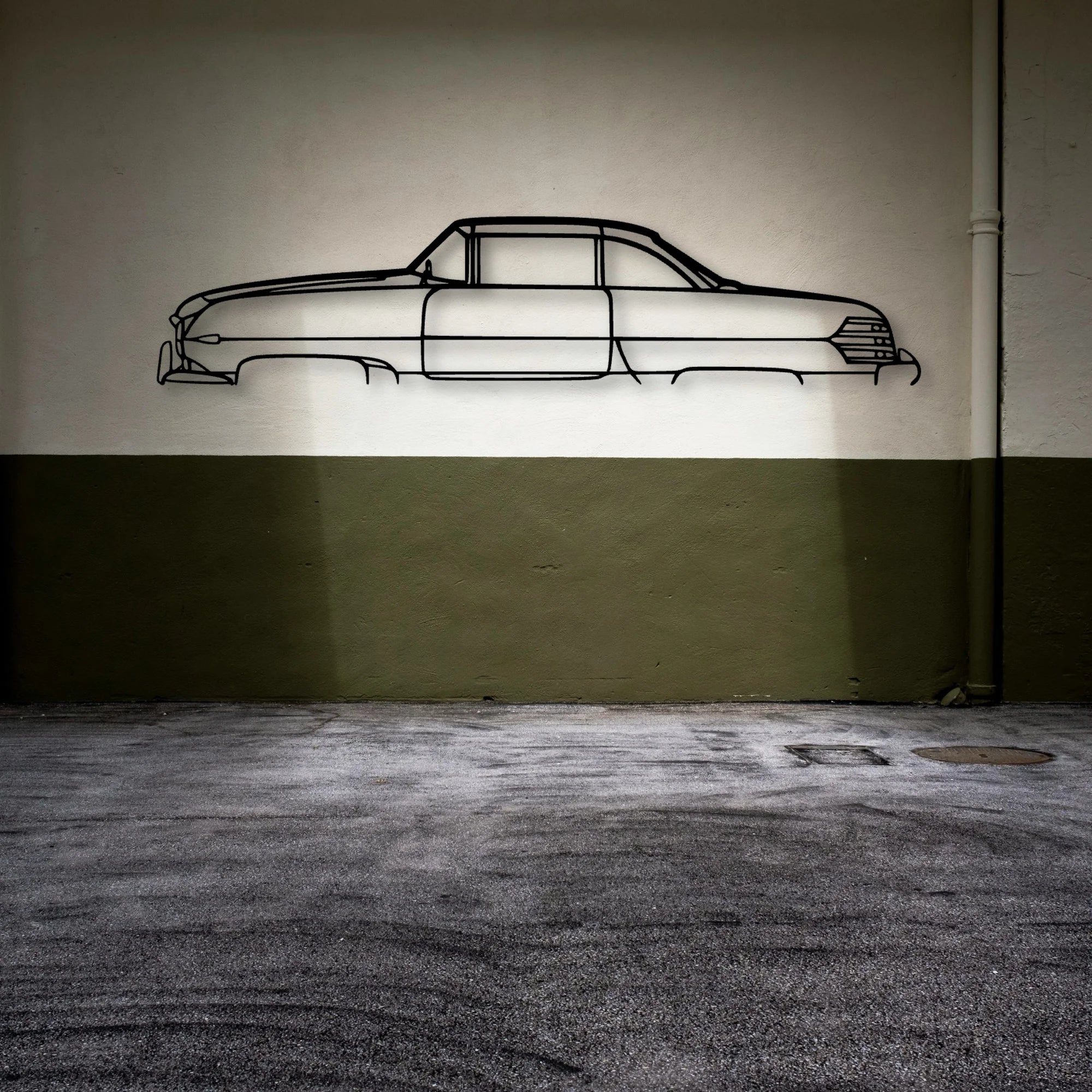 Hudson Italia 1954 Classic Silhouette Metal Wall Art - Automotive Garage Decor