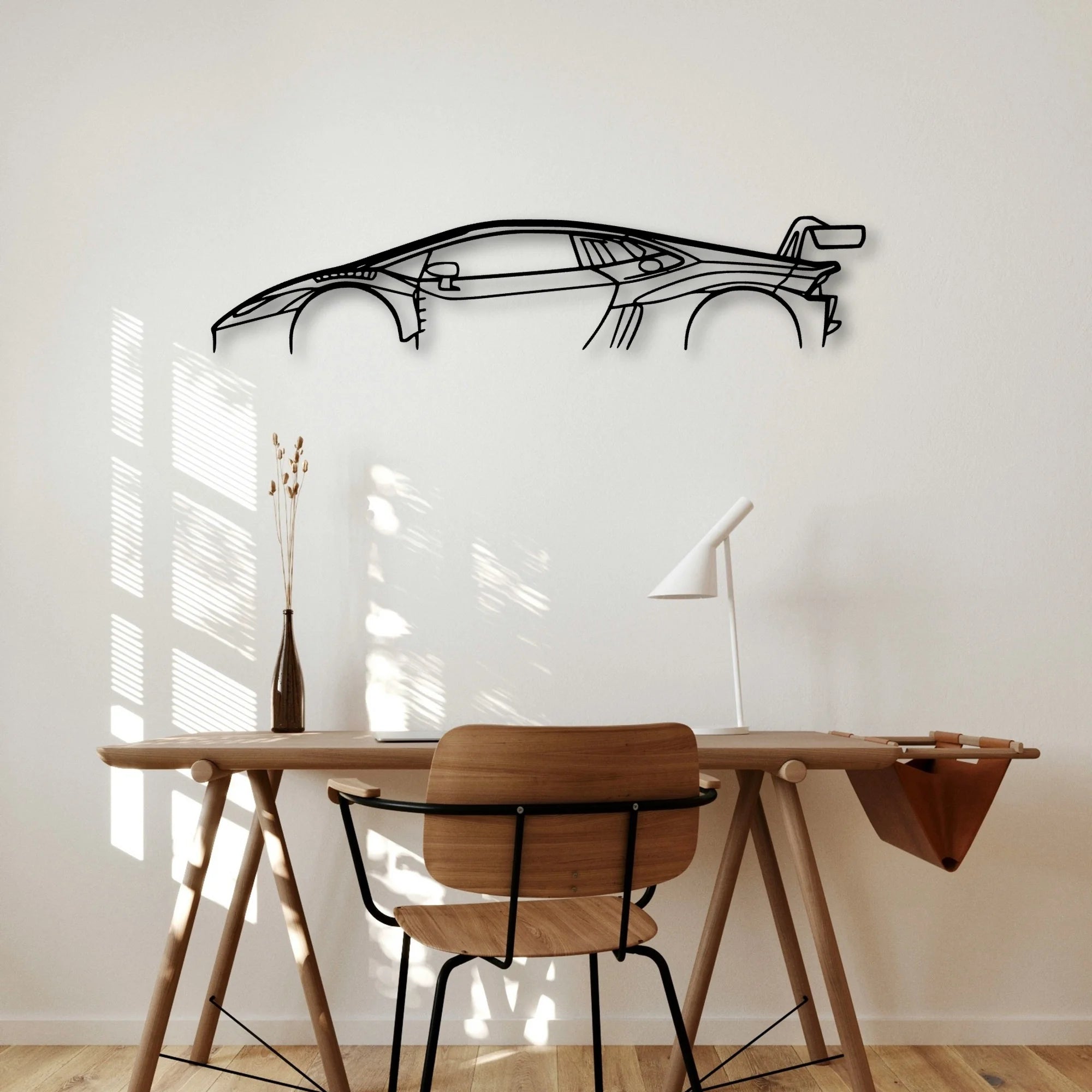 Huracan GT3 Classic Silhouette Metal Wall Art - Automotive Garage Decor