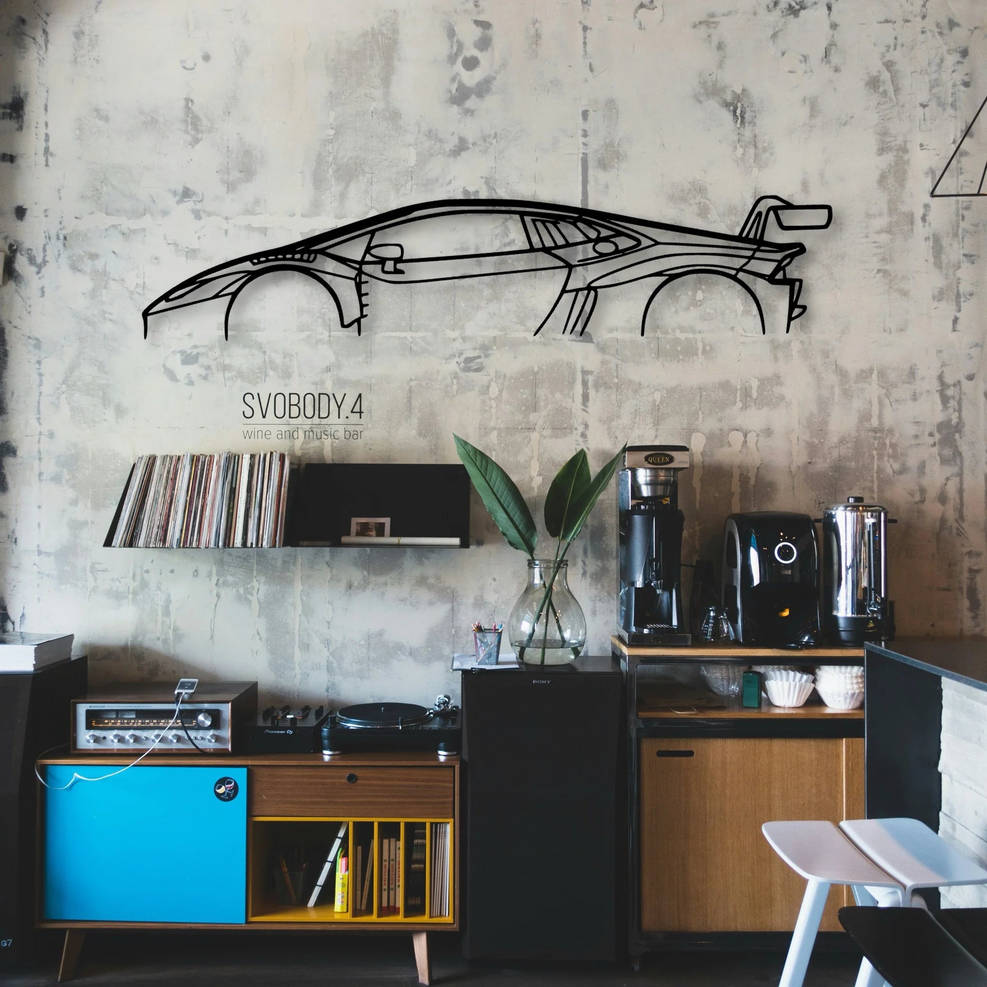 Huracan GT3 Classic Silhouette Metal Wall Art - Automotive Garage Decor