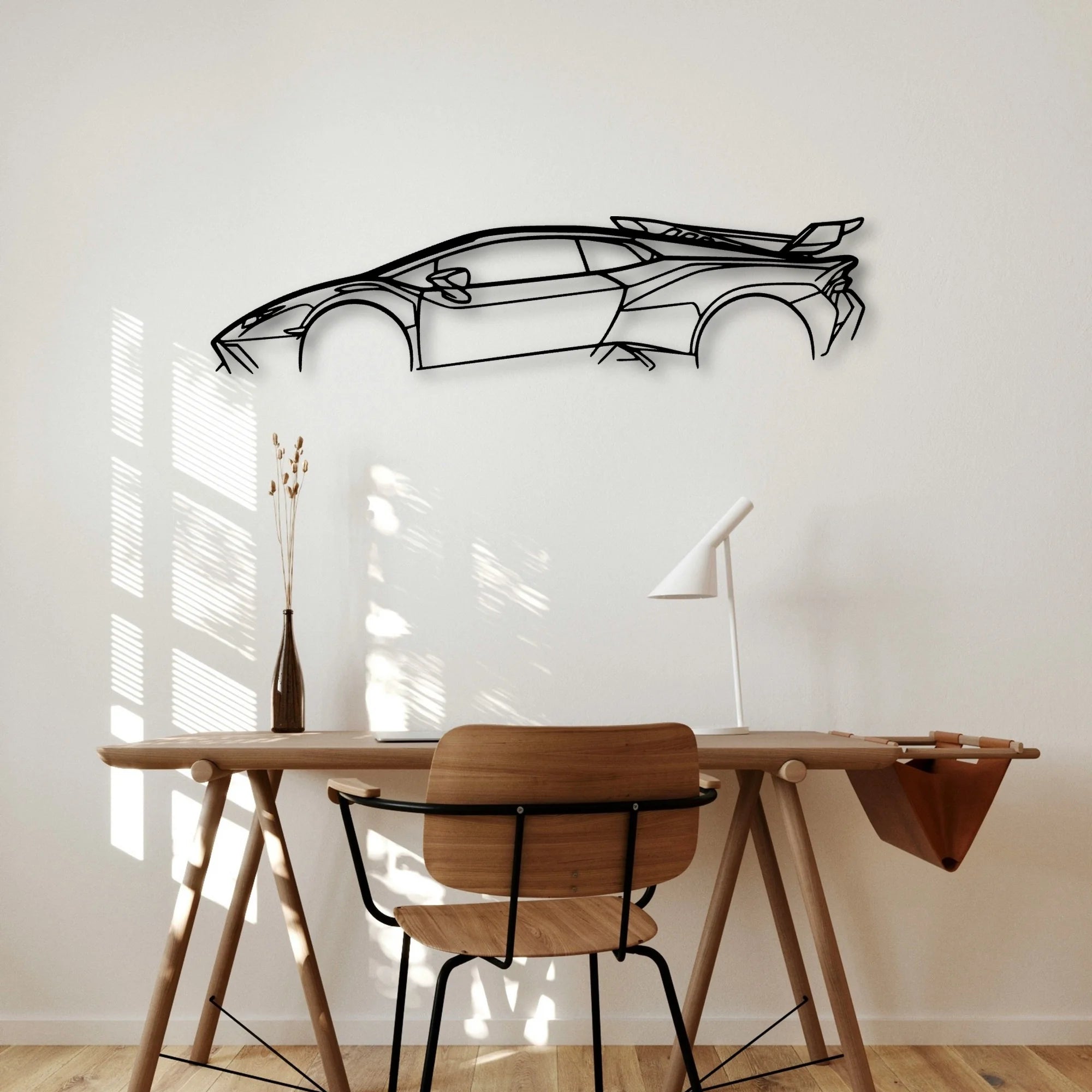 Huracan STO Classic Silhouette Metal Wall Art - Automotive Garage Decor
