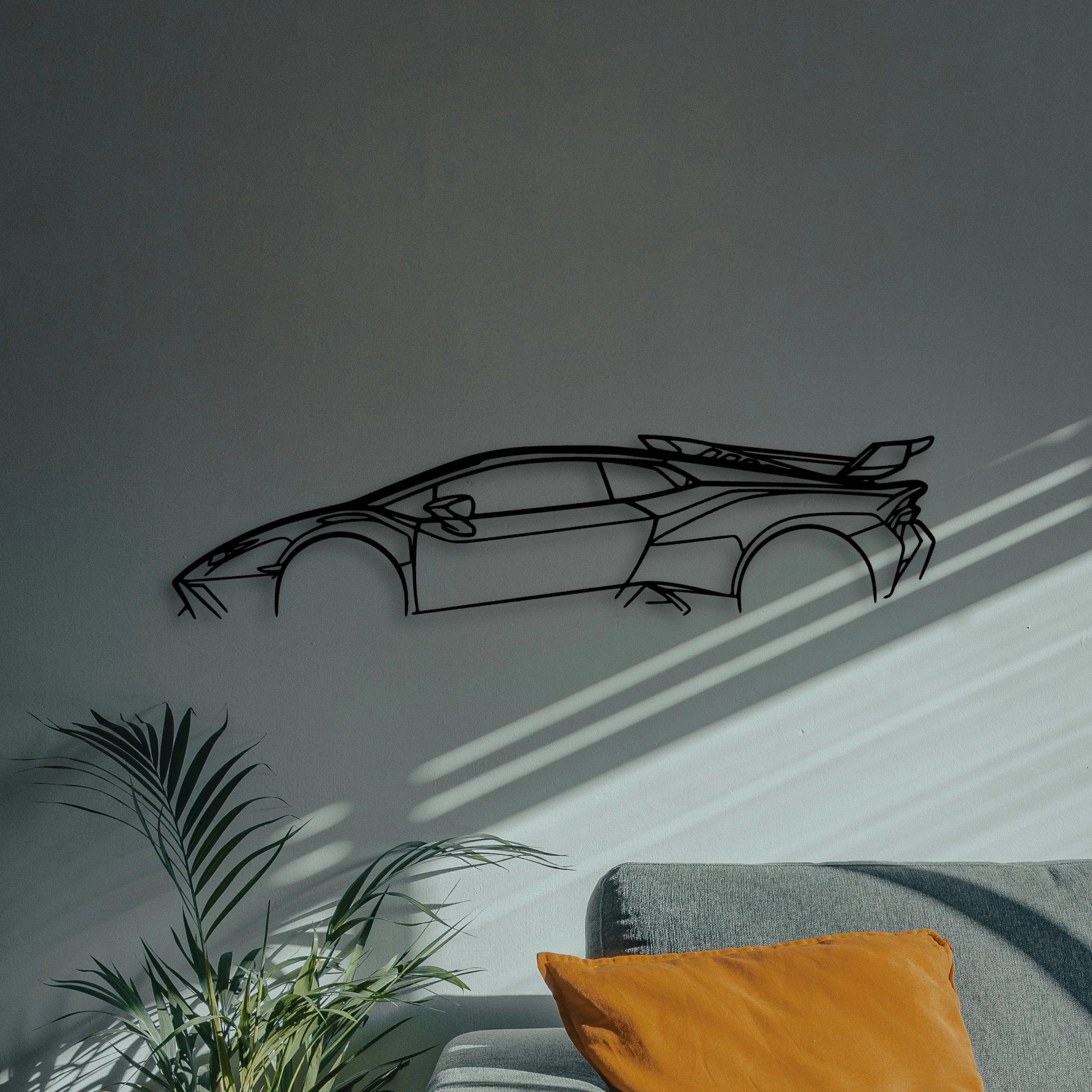 Huracan STO Classic Silhouette Metal Wall Art - Automotive Garage Decor