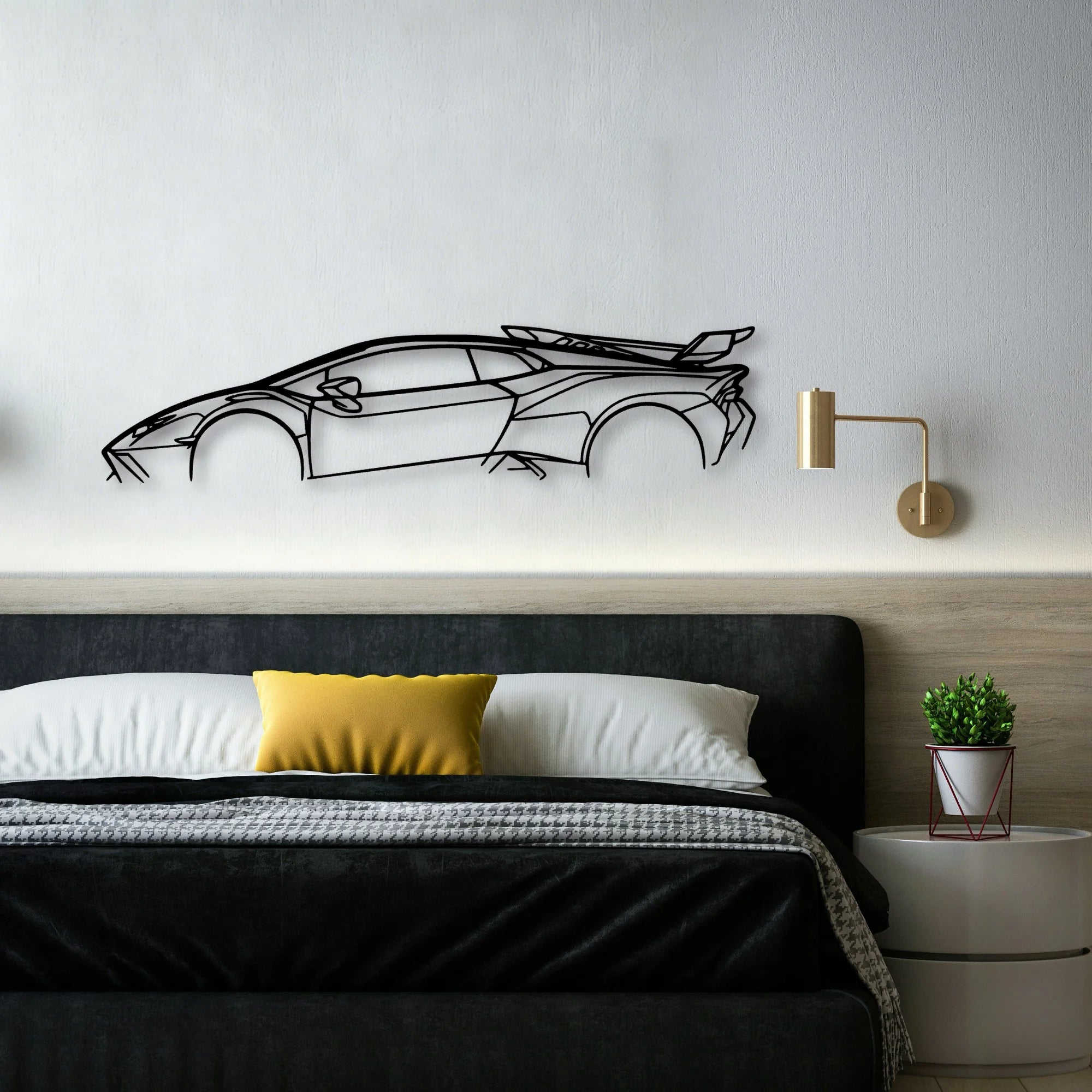 Huracan STO Classic Silhouette Metal Wall Art - Automotive Garage Decor
