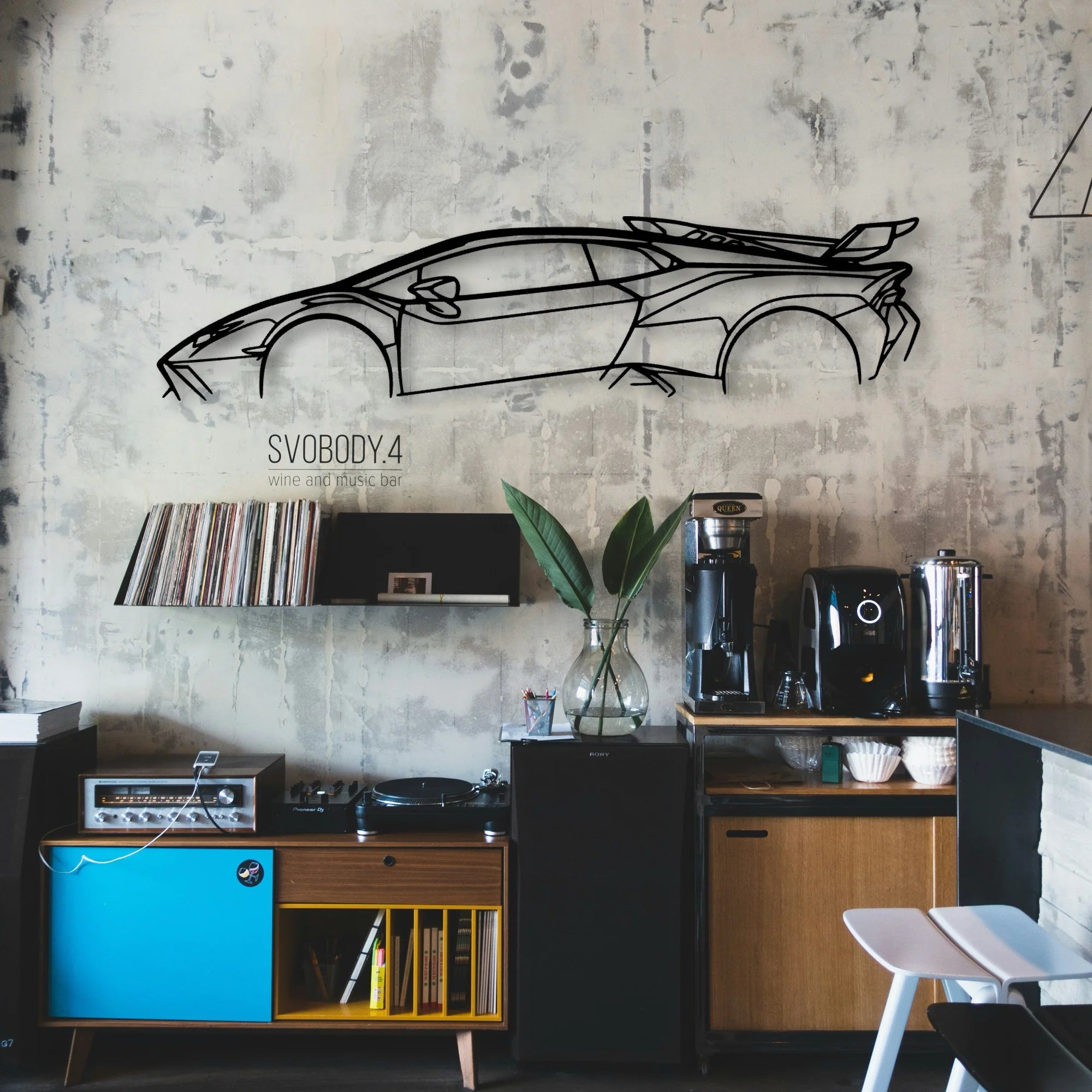 Huracan STO Classic Silhouette Metal Wall Art - Automotive Garage Decor