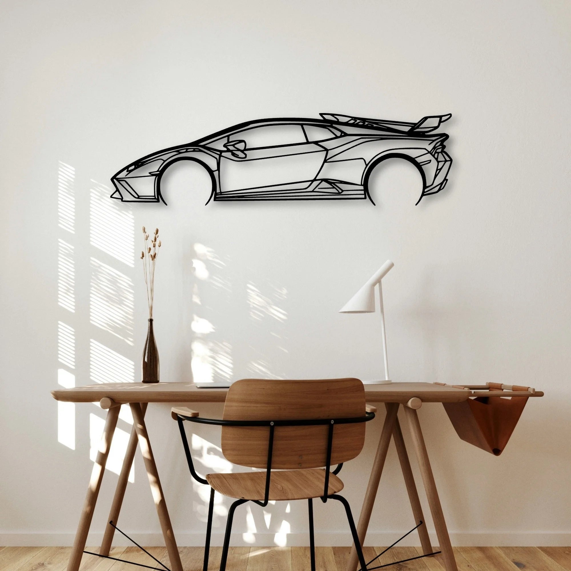 Huracan STO 3 Classic Silhouette Metal Wall Art - Automotive Garage Decor
