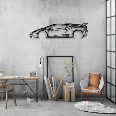 Huracan STO 3 Classic Silhouette Metal Wall Art - Automotive Garage Decor