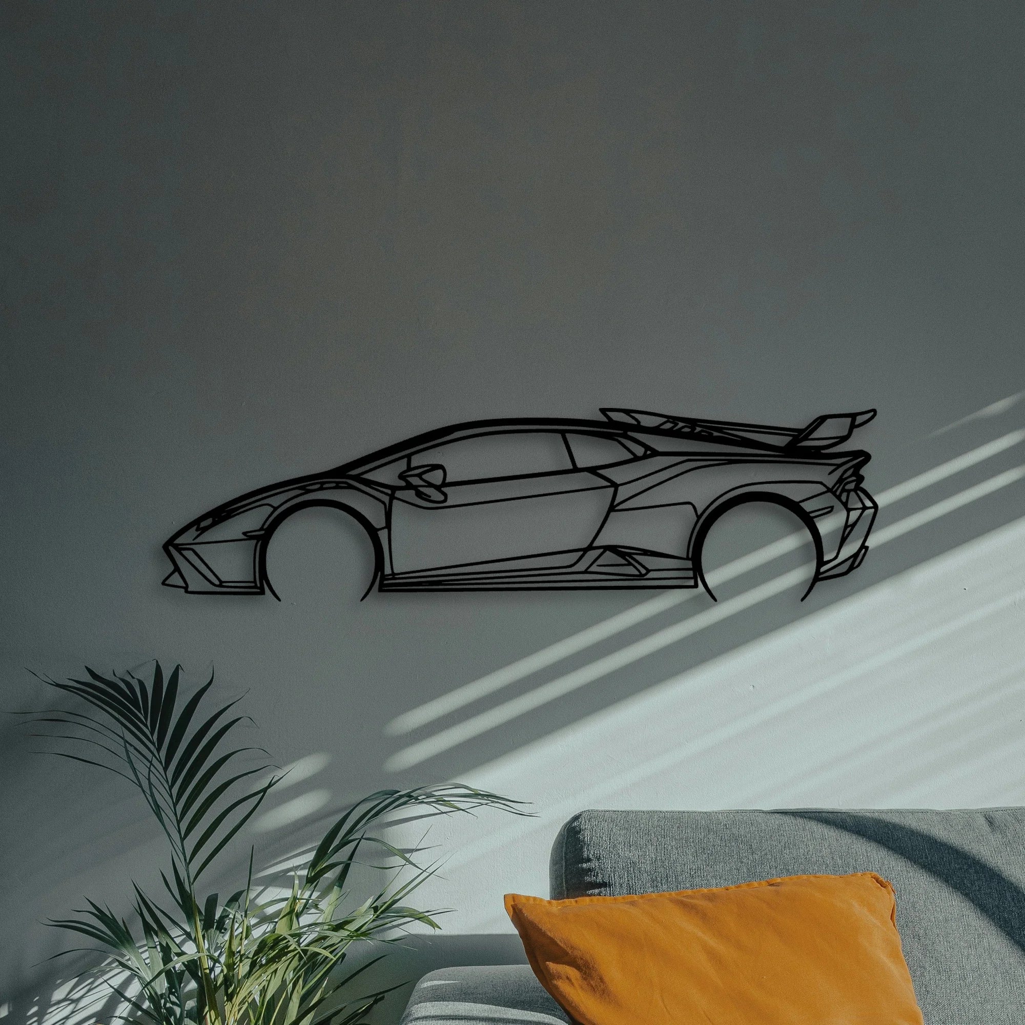 Huracan STO 3 Classic Silhouette Metal Wall Art - Automotive Garage Decor