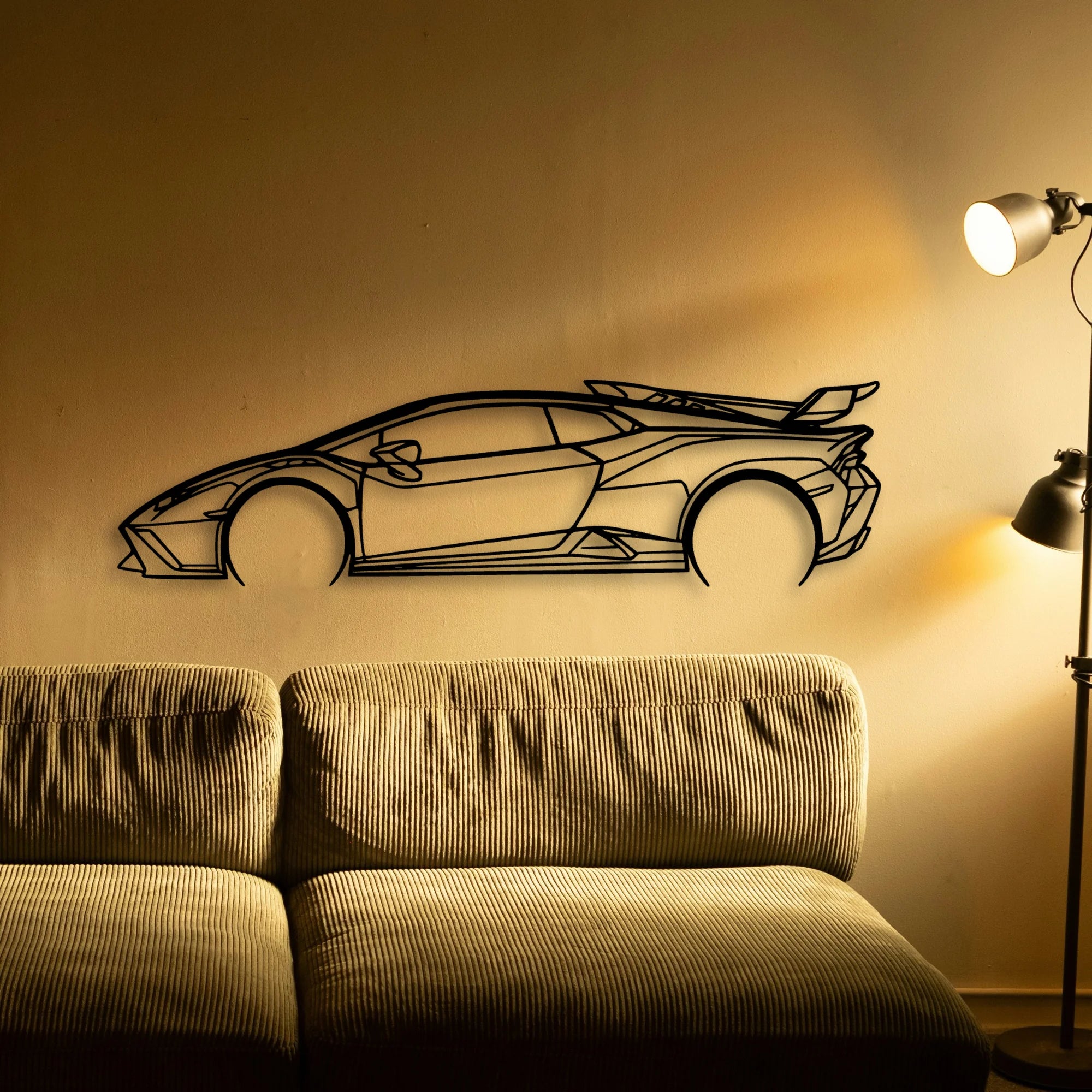 Huracan STO 3 Classic Silhouette Metal Wall Art - Automotive Garage Decor