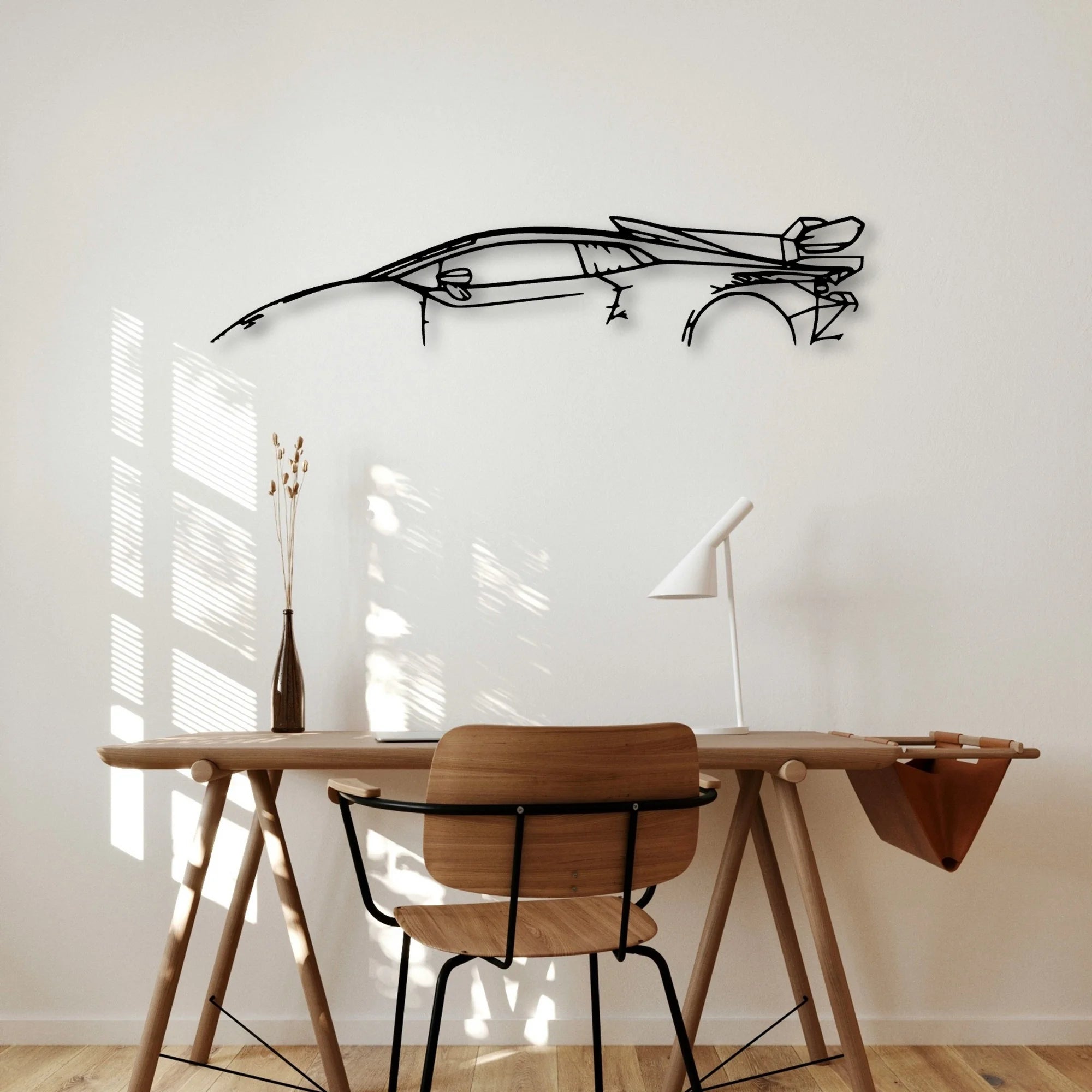 Huracan Super Trofeo Classic Silhouette Metal Wall Art - Automotive Garage Decor