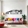 Huracan Super Trofeo EVO2 Classic Silhouette Metal Wall Art - Automotive Garage Decor