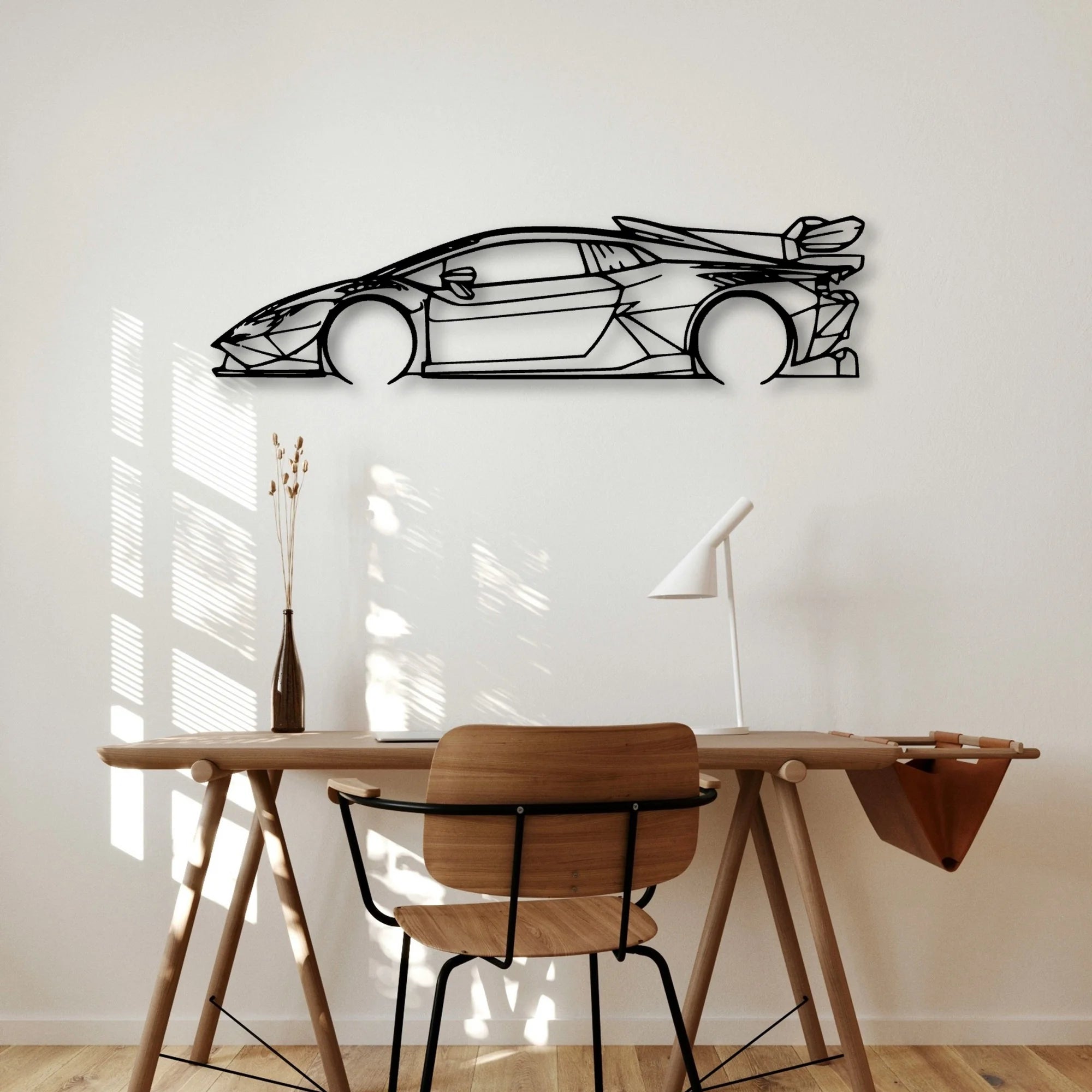 Huracan Super Trofeo EVO2 Classic Silhouette Metal Wall Art - Automotive Garage Decor