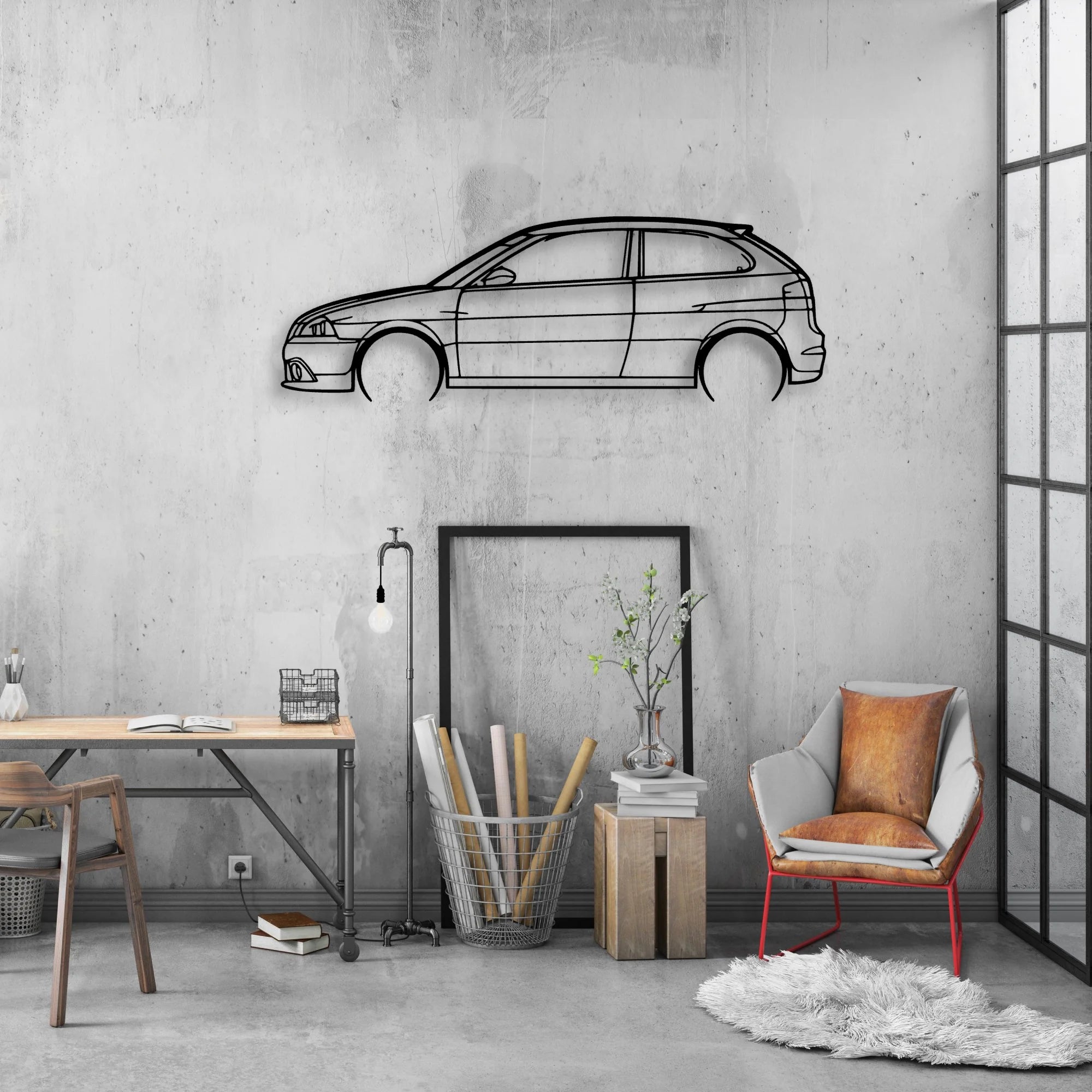 Ibiza 2006 Classic Silhouette Metal Wall Art - Automotive Garage Decor