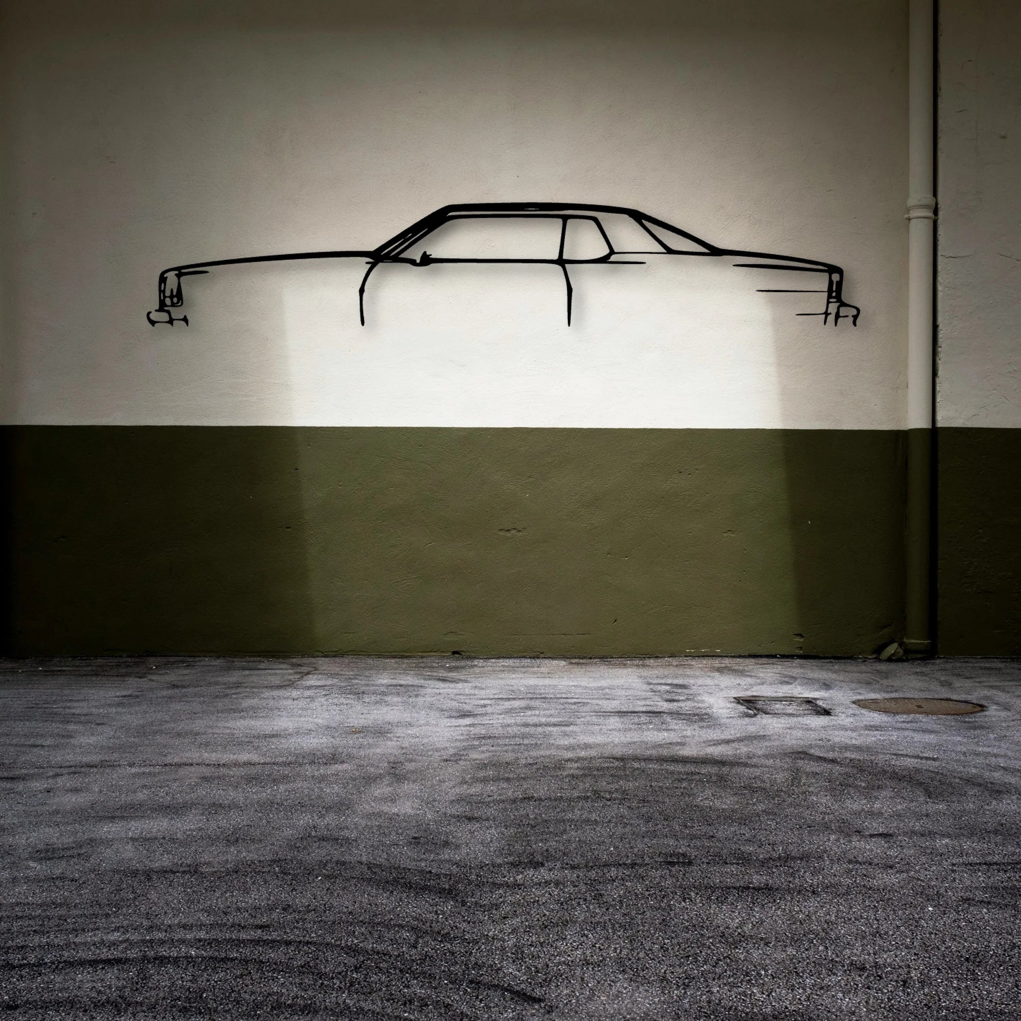 Imp Aerocoupe 1977 Classic Silhouette Metal Wall Art - Automotive Garage Decor