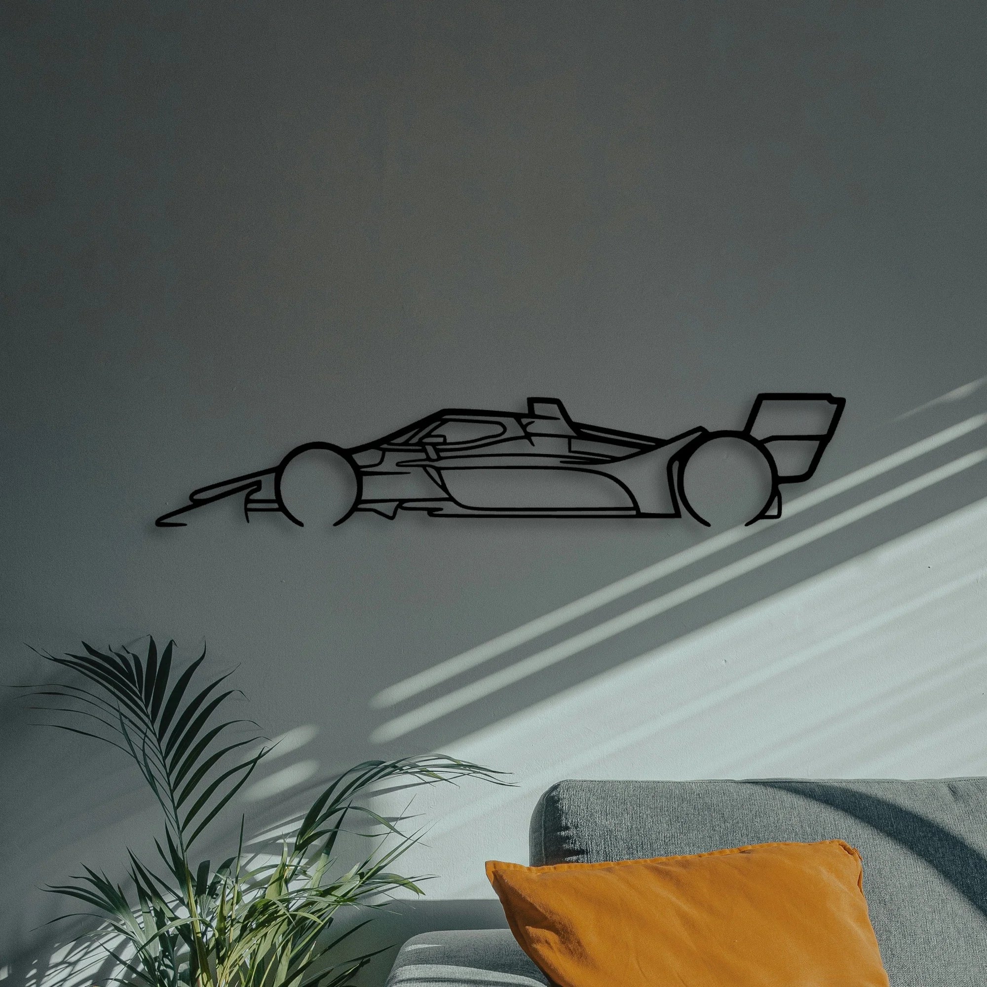Indy Car 2022 Classic Silhouette Metal Wall Art - Automotive Garage Decor