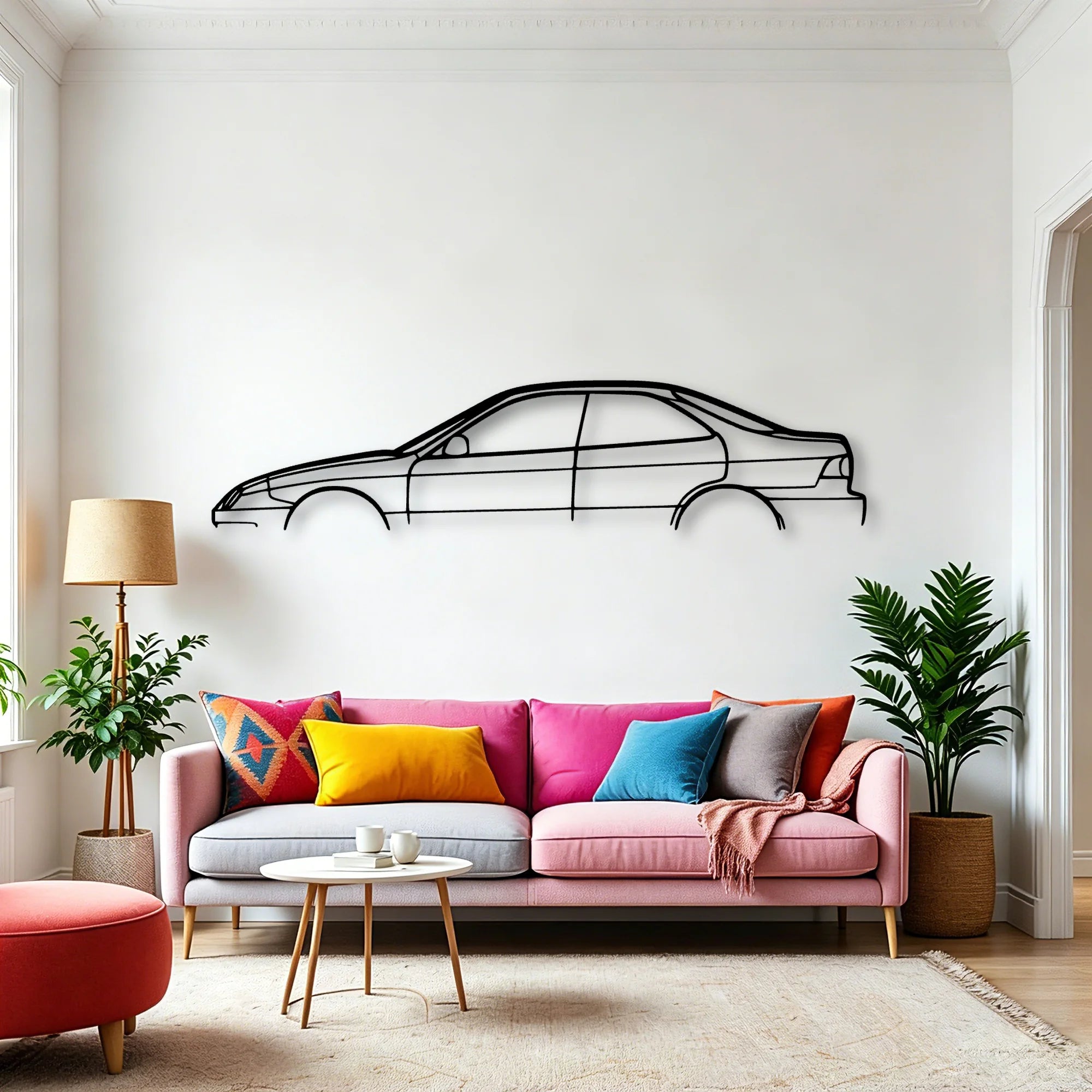Integra 1997 Classic Silhouette Metal Wall Art - Automotive Garage Decor