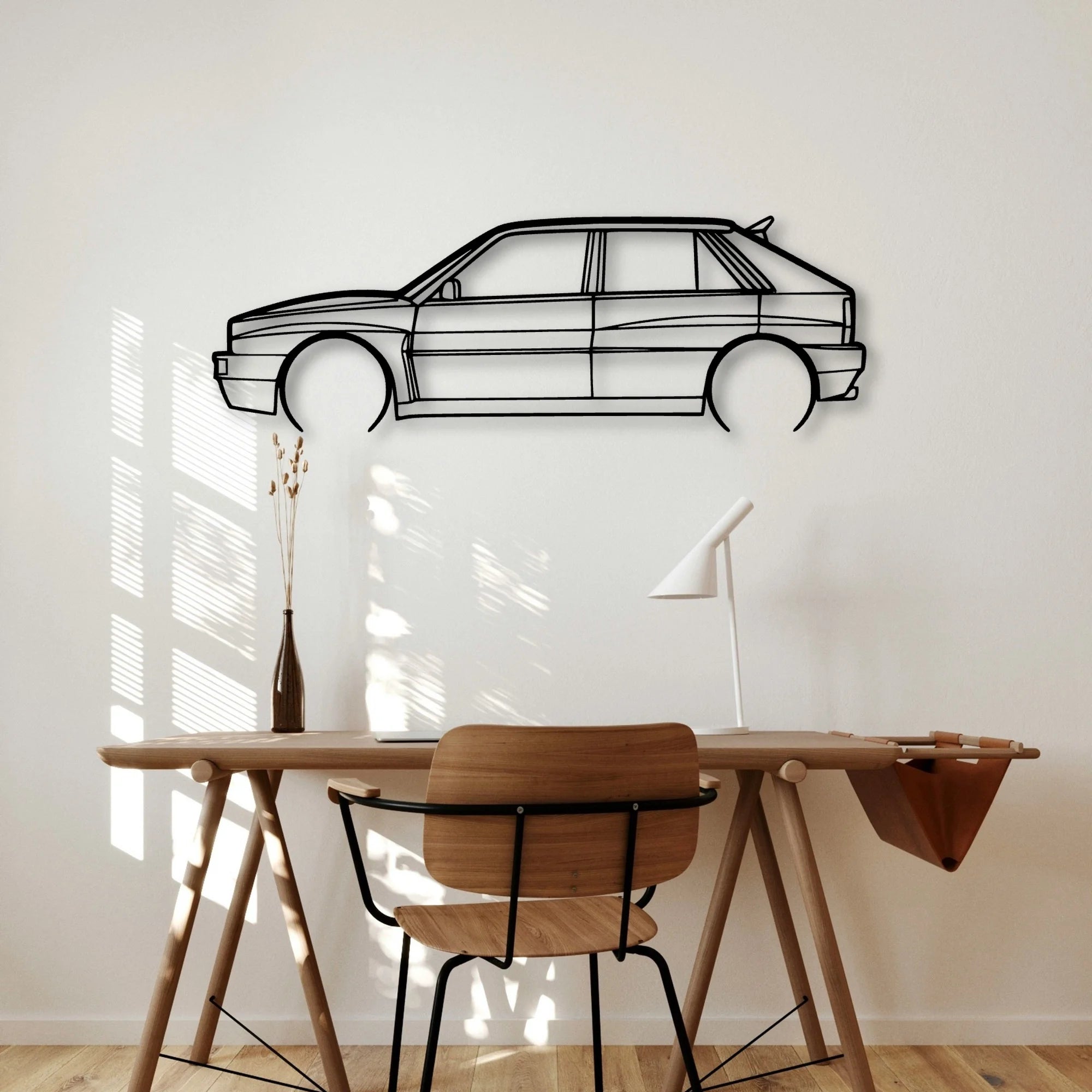 Integrale 2 Classic Silhouette Metal Wall Art - Automotive Garage Decor