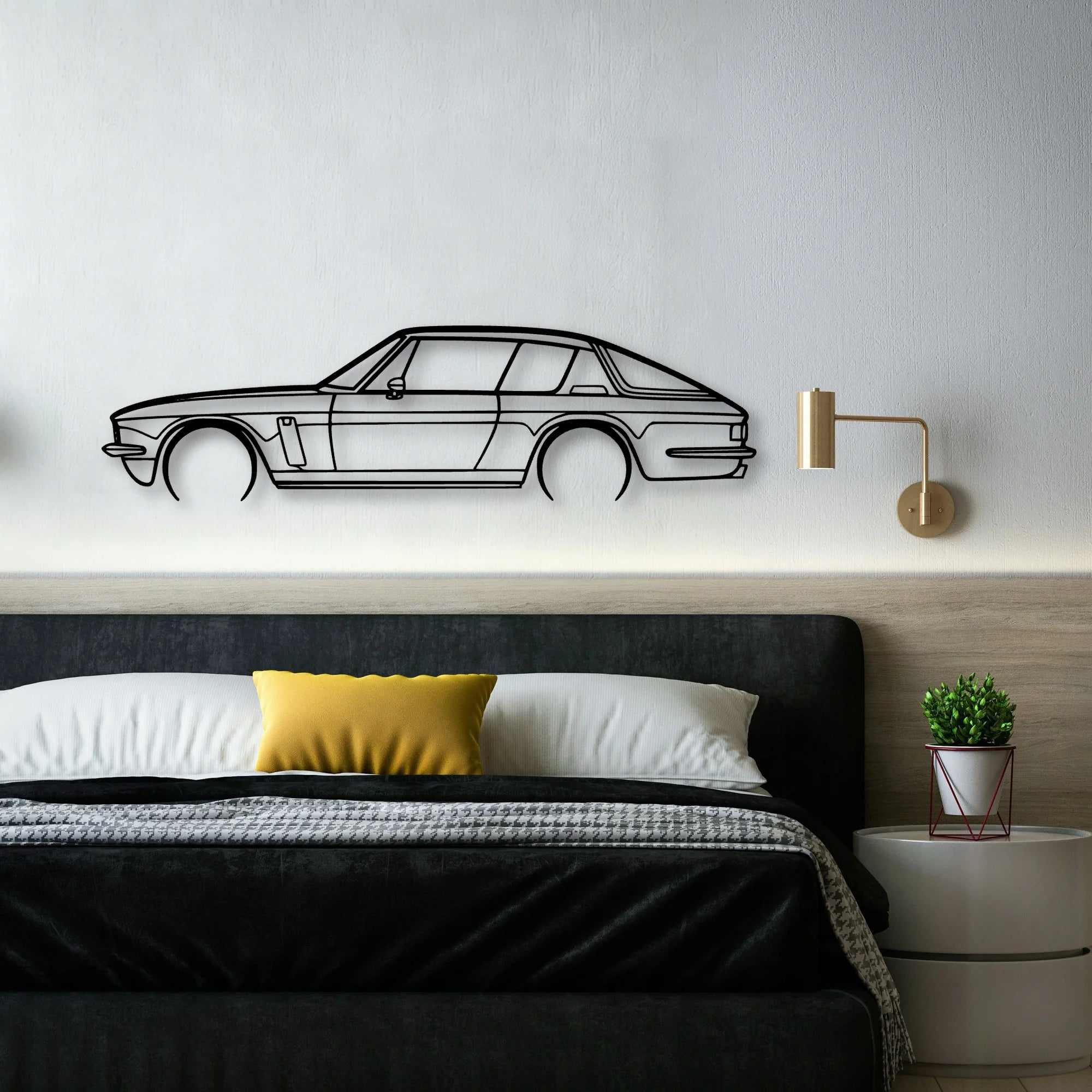 Interceptor 1967 Classic Silhouette Metal Wall Art - Automotive Garage Decor